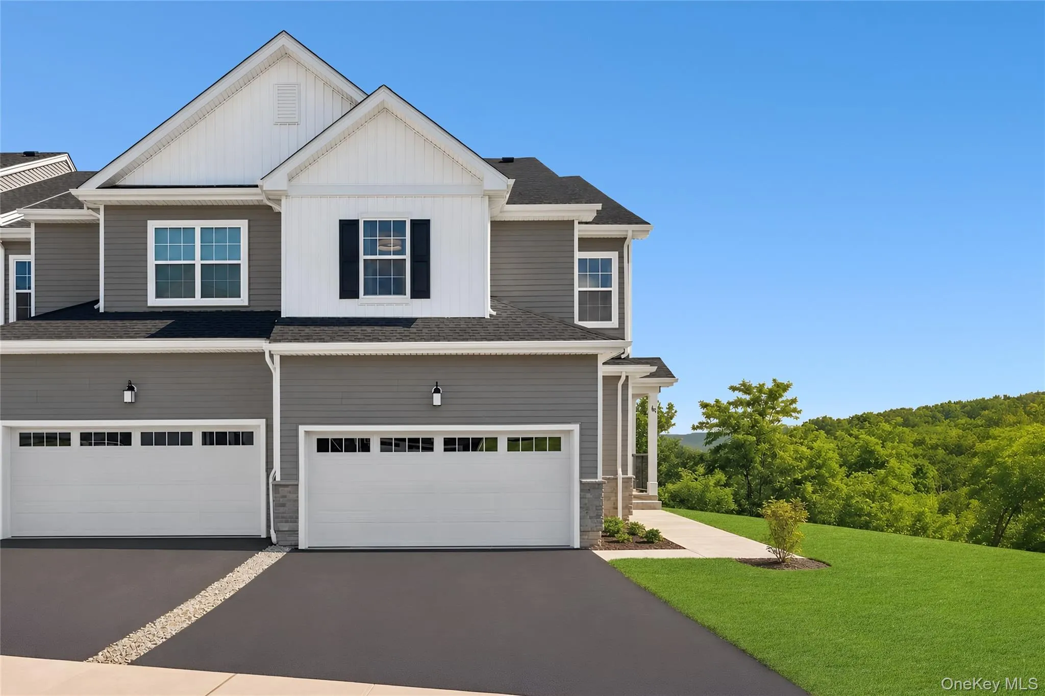 Exterior with a two car garage. Exterior with a two car garage.