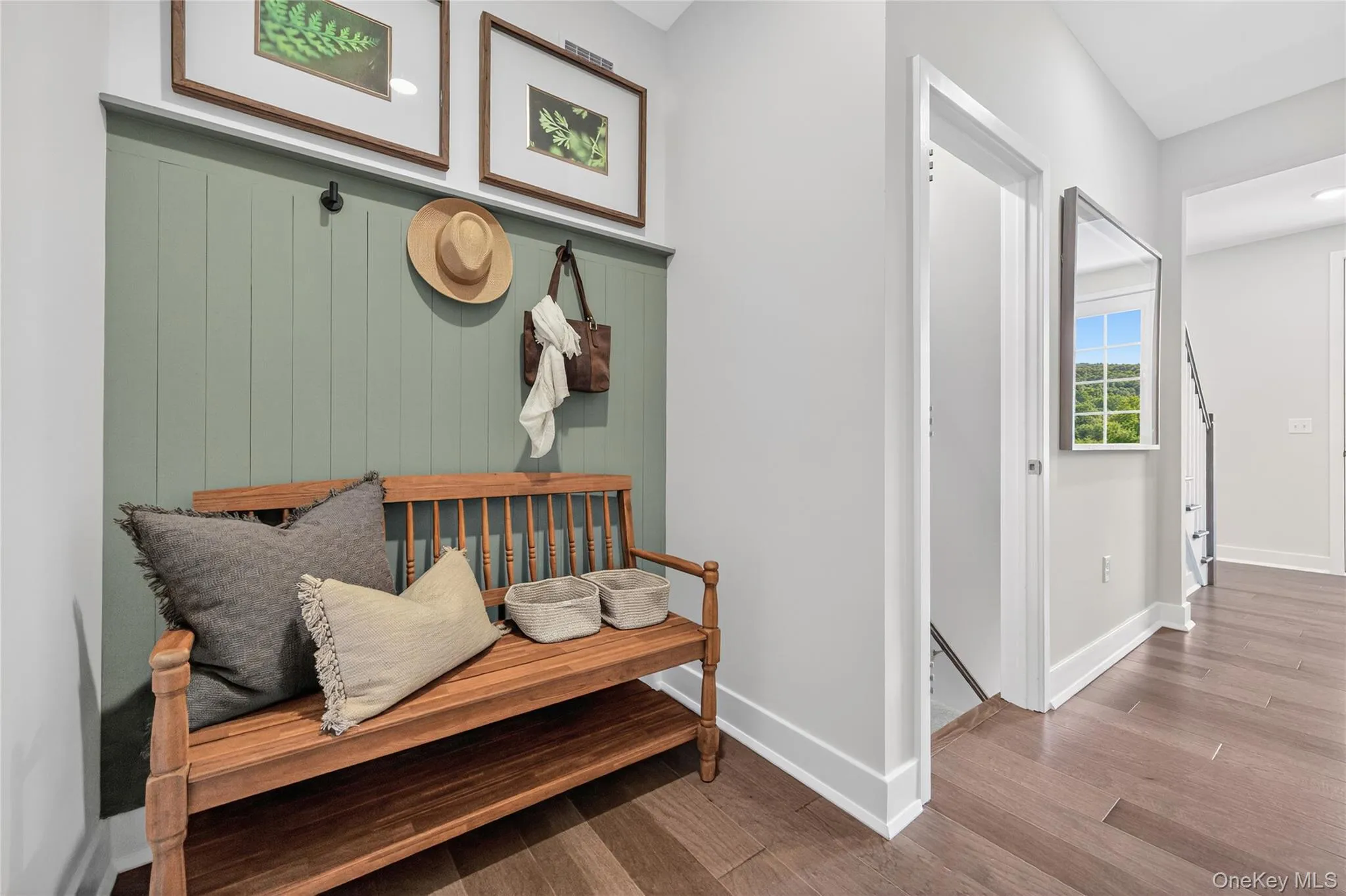 Entryway featuring coat hooks. Entryway featuring coat hooks.