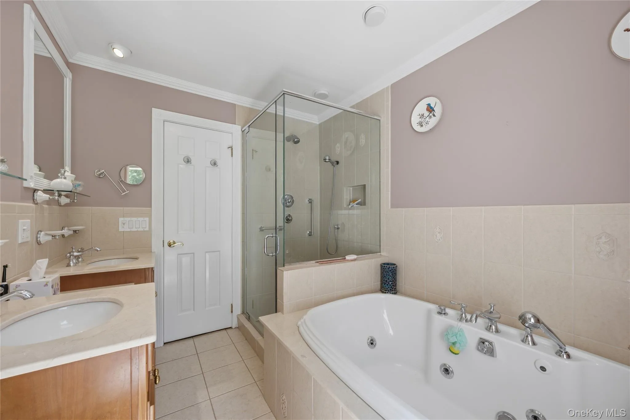 Alternate view of first floor primary Bathroom with separate walk-in shower and Whirlpool tub Alternate view of first floor primary Bathroom with separate walk-in shower and Whirlpool tub