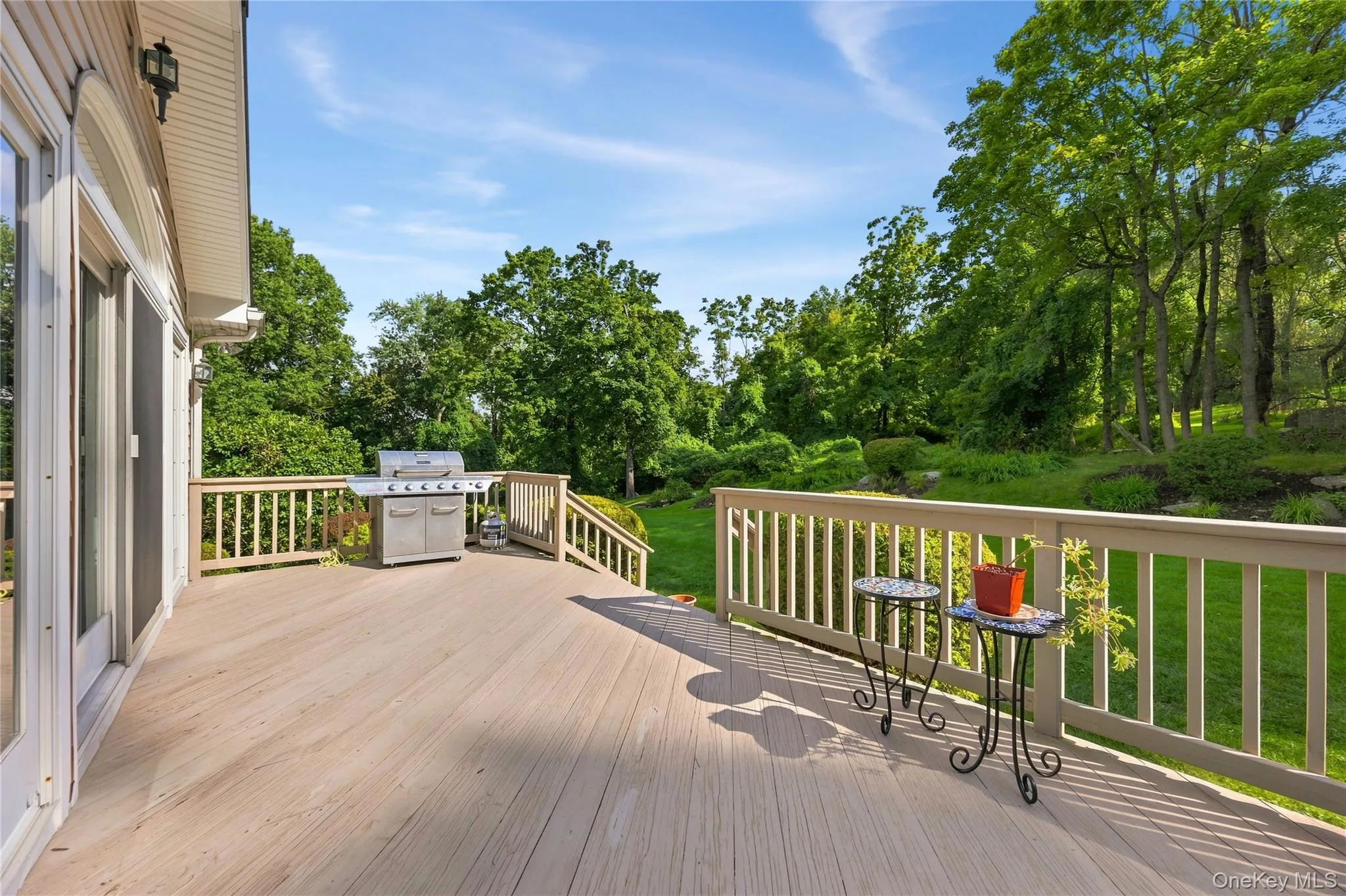 Step out from the EIK onto the lovely large deck with private backyard. The steps also lead down to a rar Patio. Step out from the EIK onto the lovely large deck with private backyard. The steps also lead down to a rar Patio.