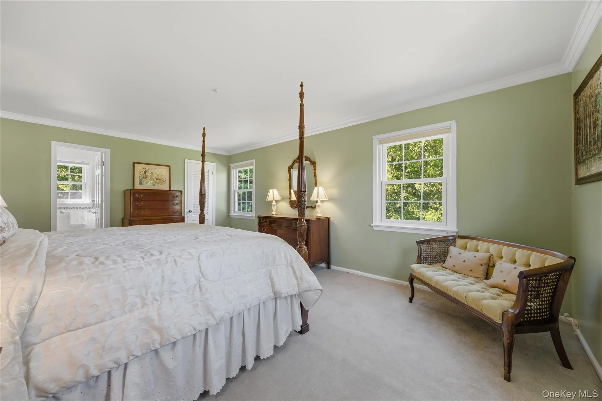 Alternate View of upstairs primary bedroom--luxury living. Alternate View of upstairs primary bedroom--luxury living.