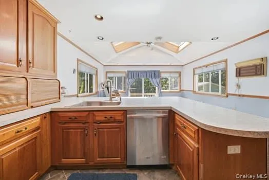 Cherry cabinets, skylights, tiled floor, cherry cabinets, dishwasher and appliance garages Cherry cabinets, skylights, tiled floor, cherry cabinets, dishwasher and appliance garages