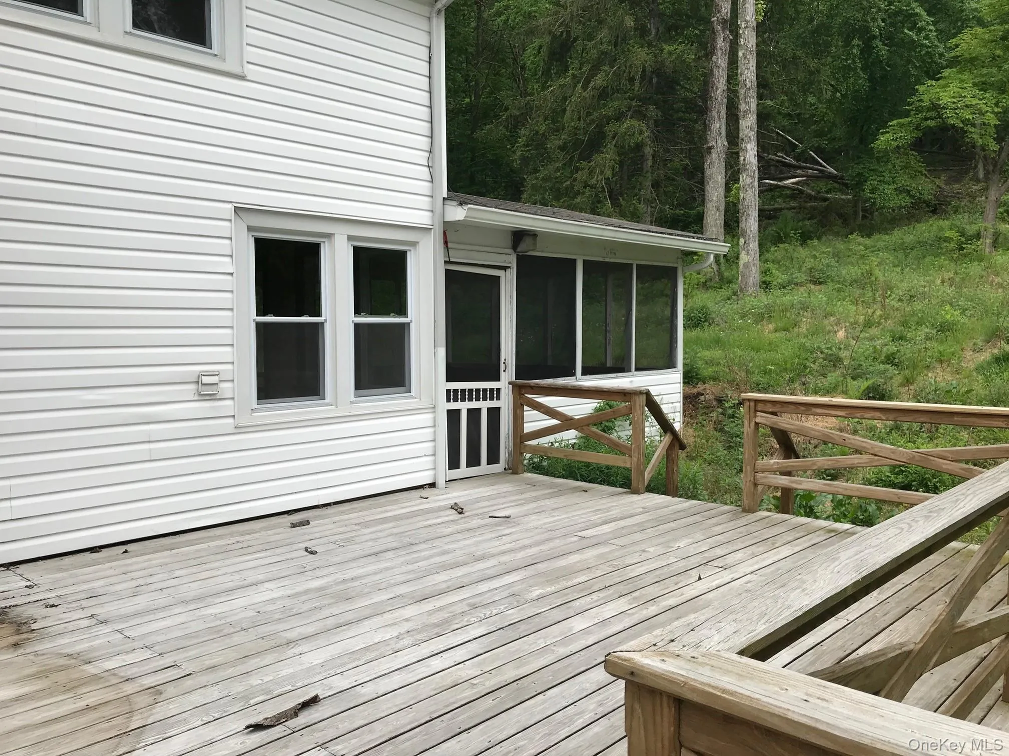 Deck off back porch Deck off back porch