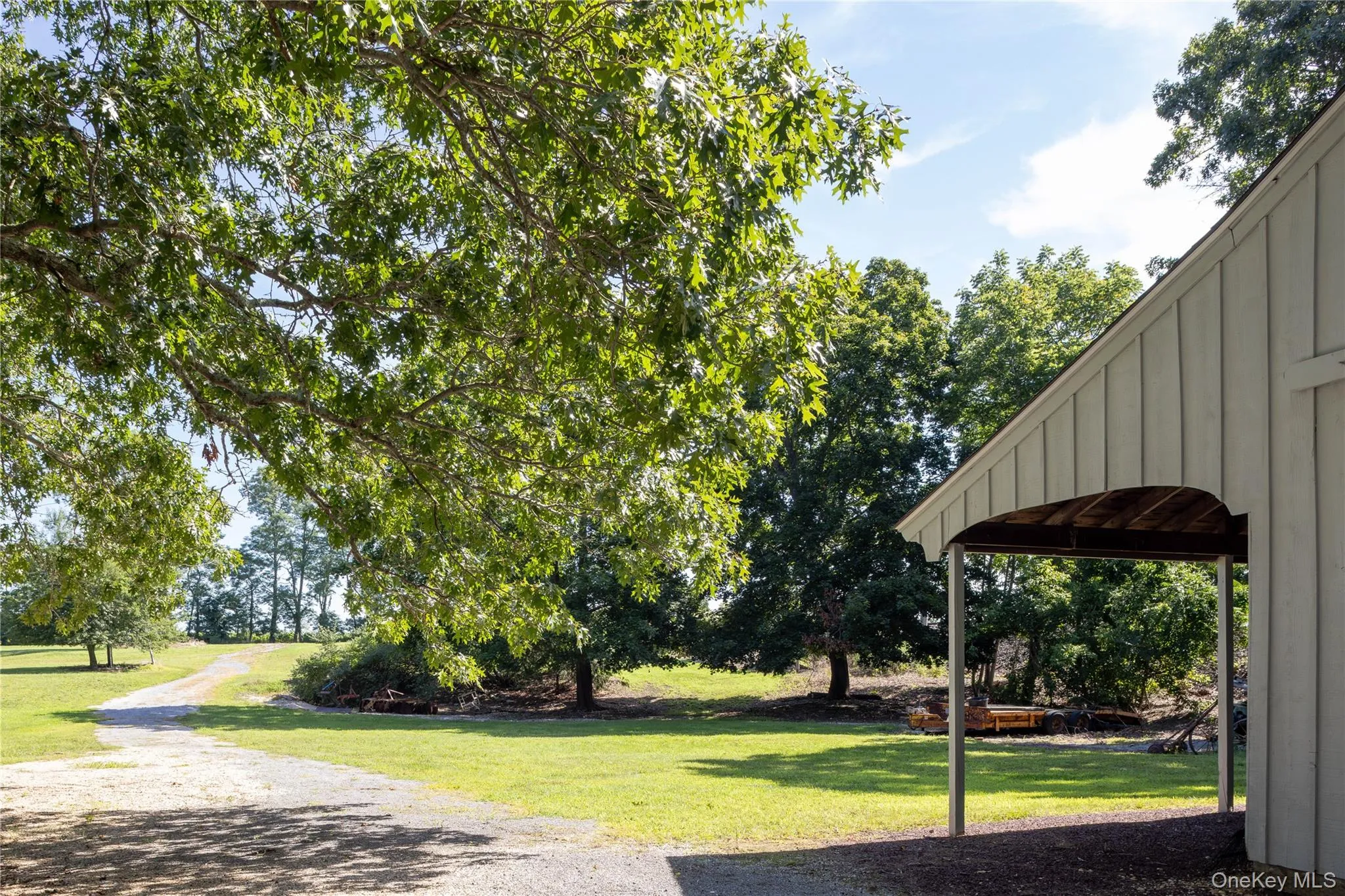 Gravel drive to barn Gravel drive to barn