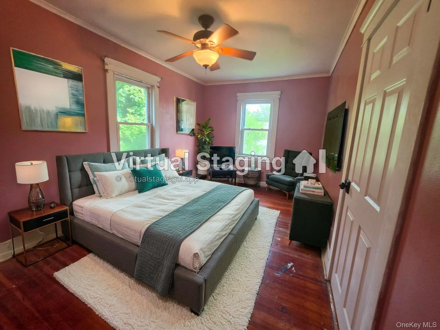 Bedroom with virtual staging Bedroom with virtual staging