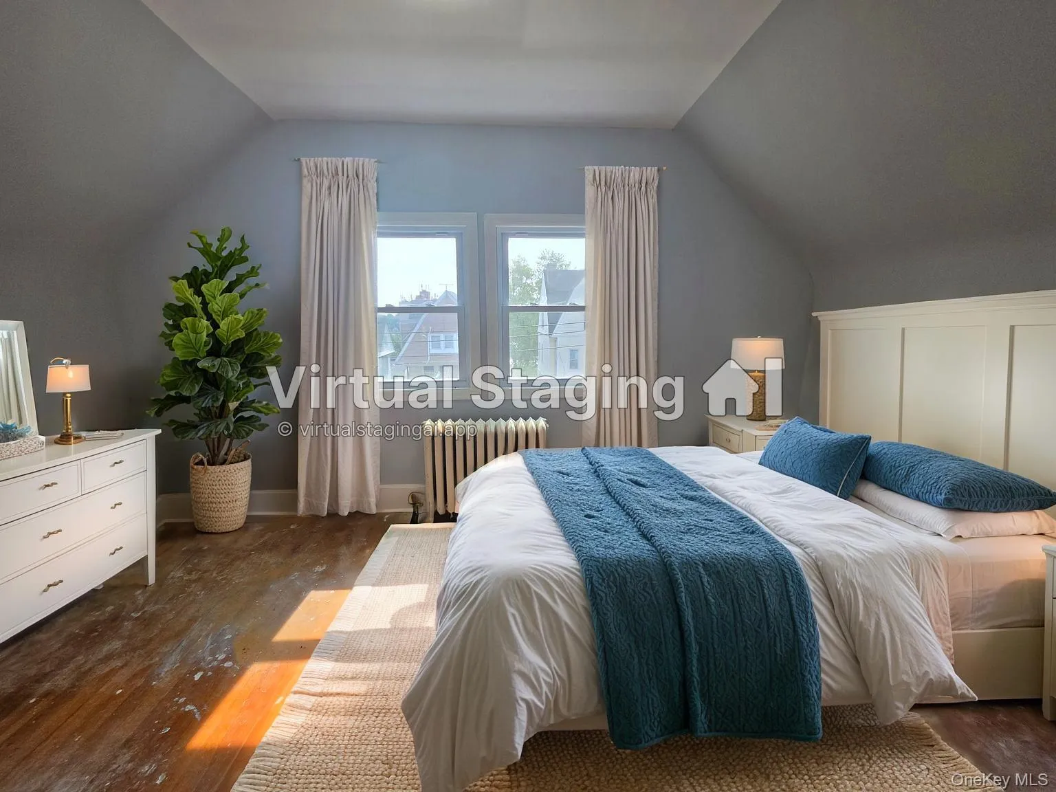 Bedroom with virtual staging Bedroom with virtual staging