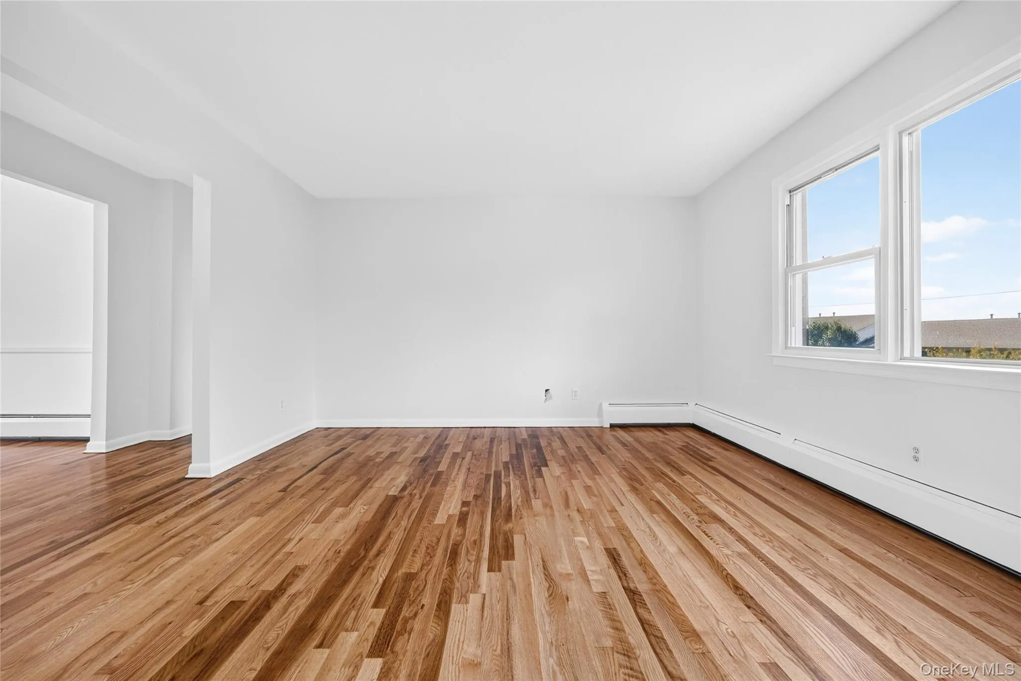 from living room to hall to dining area from living room to hall to dining area