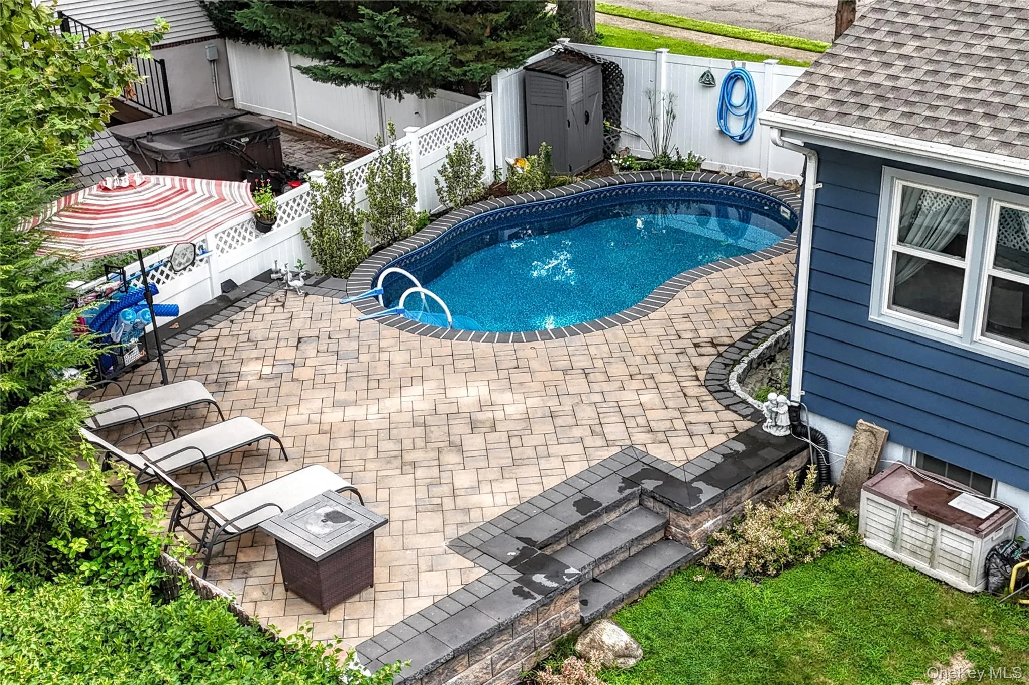 New pool and beautiful stone patio New pool and beautiful stone patio