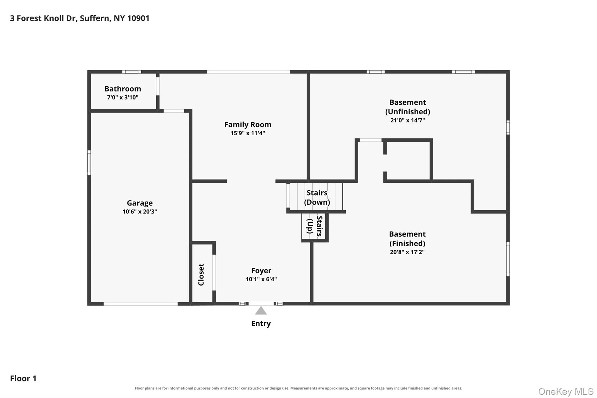 Entry level and basement Entry level and basement