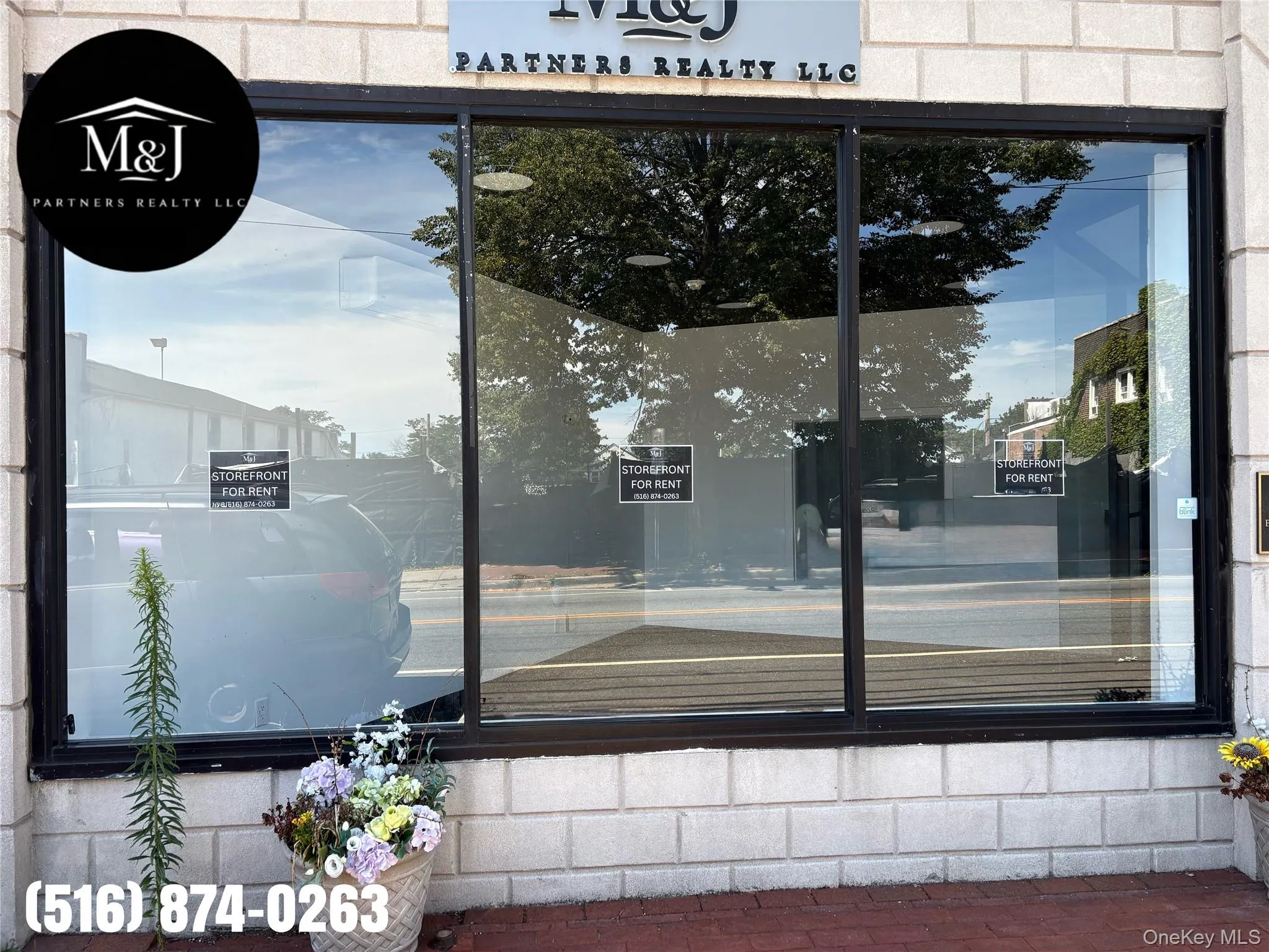 Three storefront windows. Three storefront windows.
