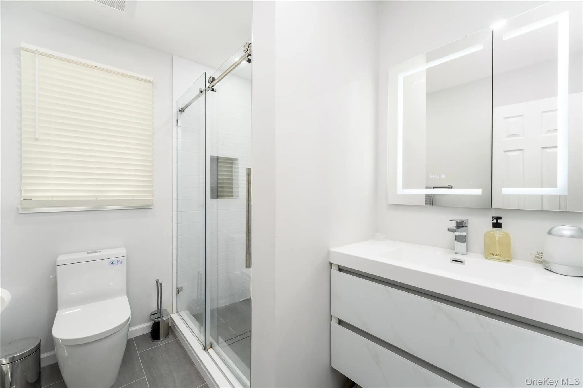 Guest Suite bathroom, LED vanity mirror, walk-in shower Guest Suite bathroom, LED vanity mirror, walk-in shower