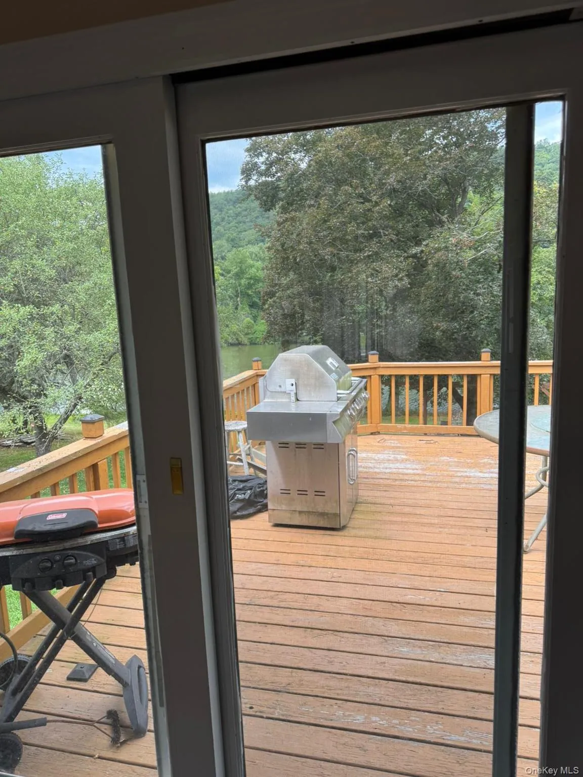 Wooden terrace with area for grilling Wooden terrace with area for grilling