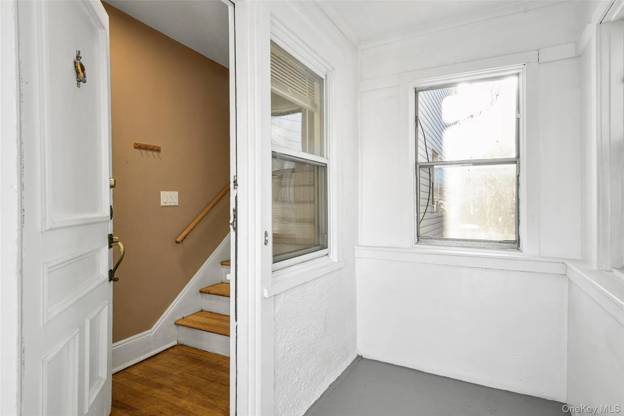 Enclosed porch and interior door. Coat closet to the left as you go in. Enclosed porch and interior door. Coat closet to the left as you go in.
