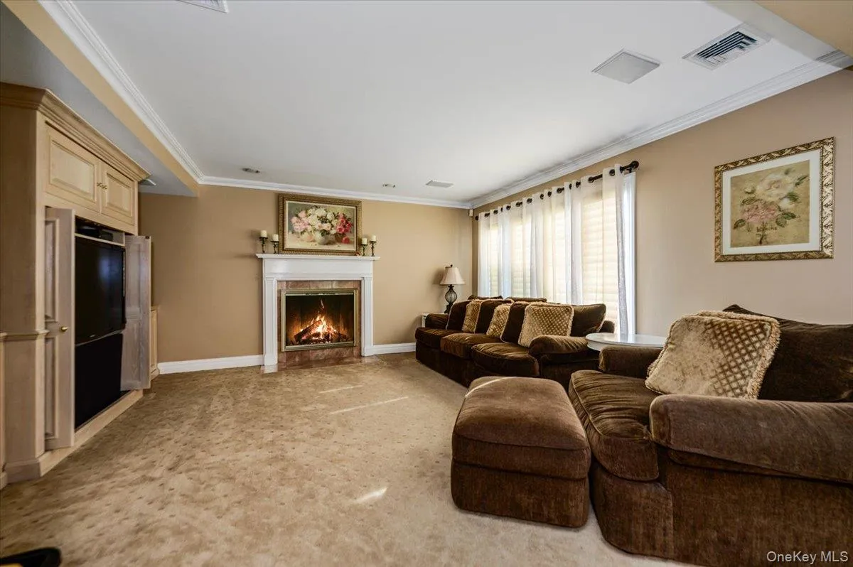 Spacious Entertainment Room with Fireplace Spacious Entertainment Room with Fireplace