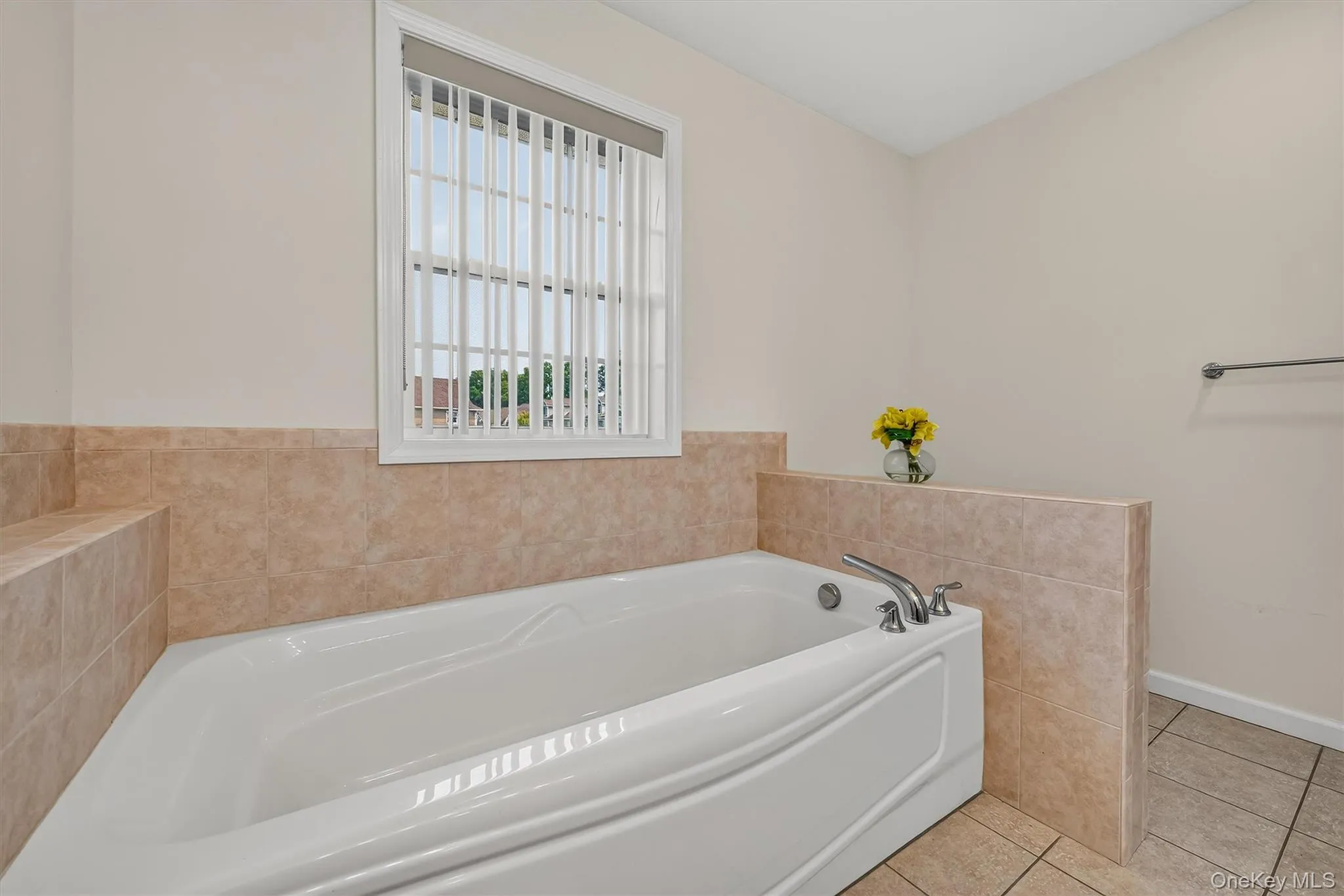 The jetted tub with a window is the perfect way to unwind. The jetted tub with a window is the perfect way to unwind.