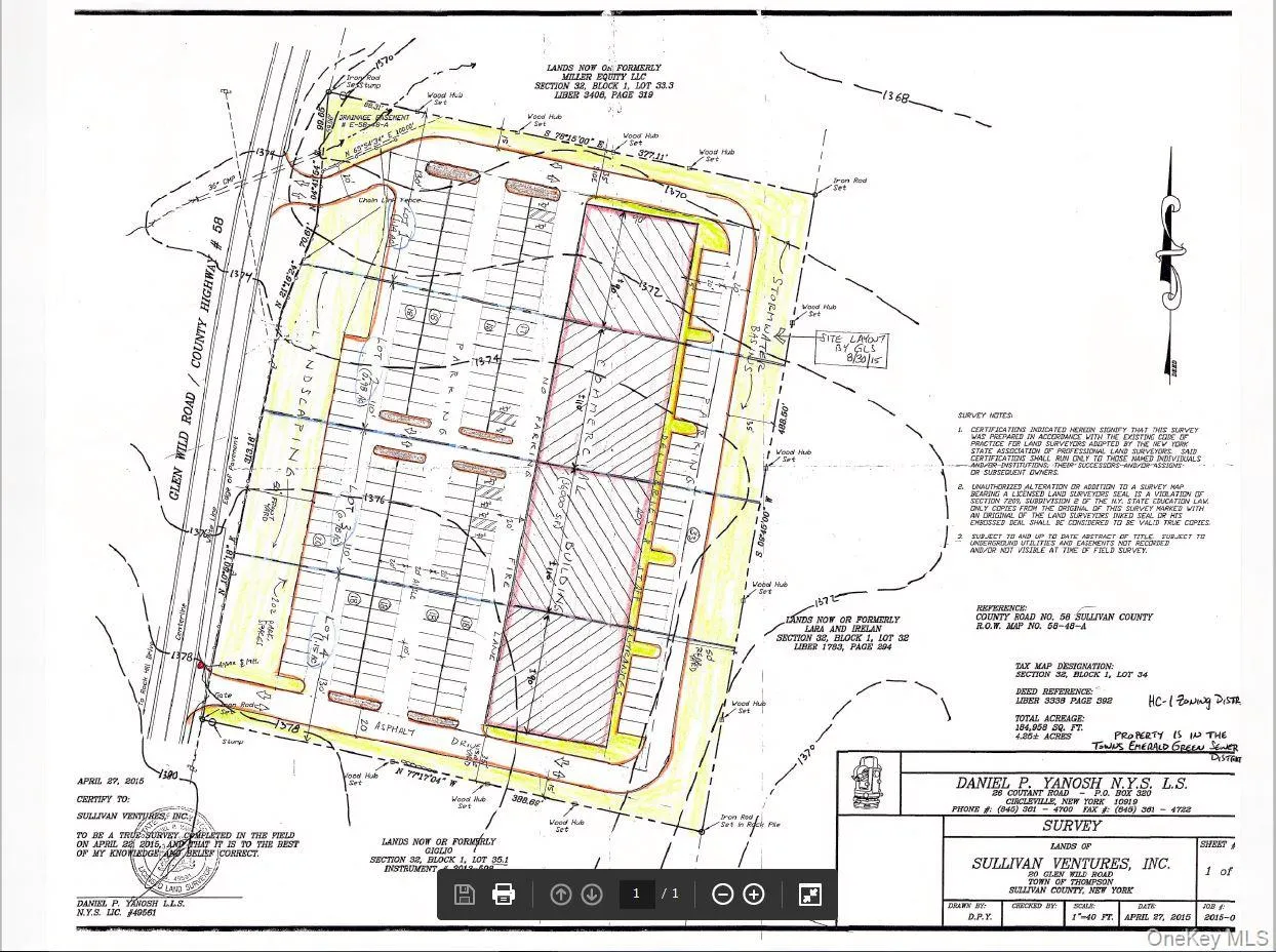 Survey map / technical document Survey map / technical document
