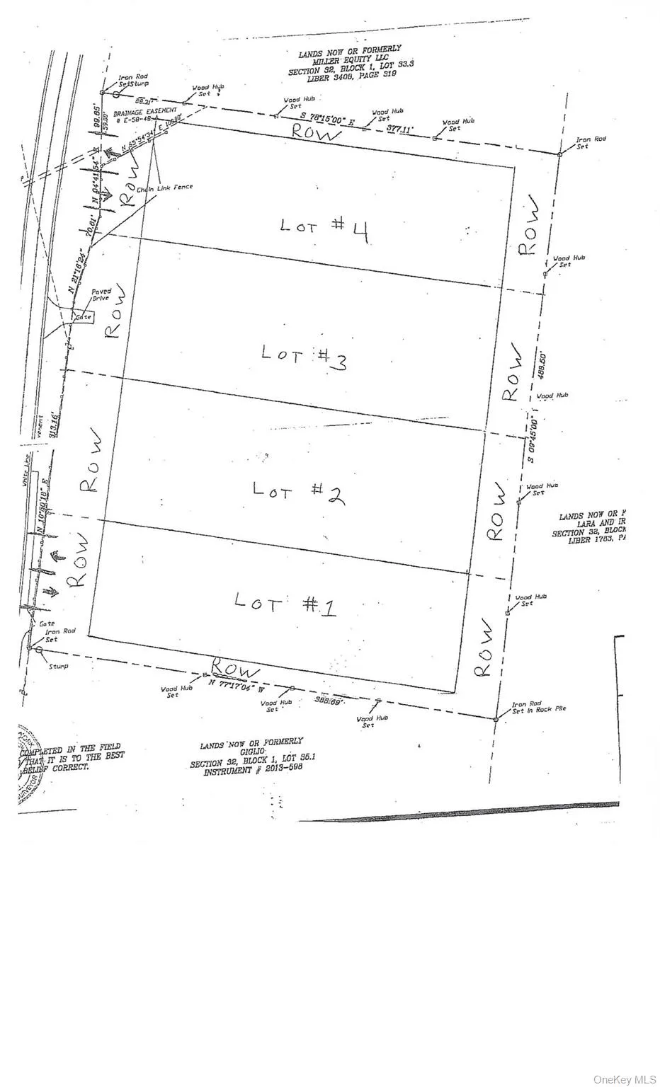 Survey map / technical document Survey map / technical document