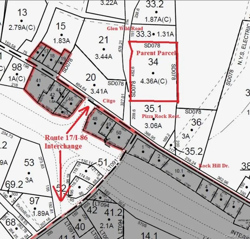 Map showing property parcels Map showing property parcels