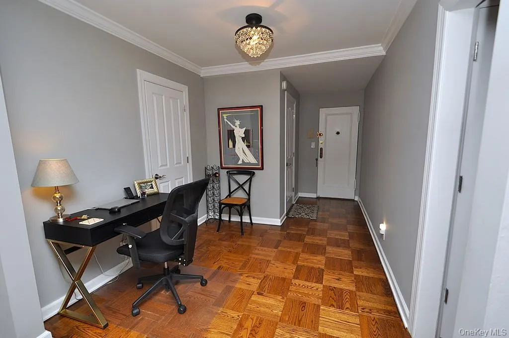 Entry foyer has two large closets (one walk-in). This is a great space for a home office set-up. The foyer opens to the living room and is approx. 15'-4" x 8'-4". Entry foyer has two large closets (one walk-in). This is a great space for a home office set-up. The foyer opens to the living room and is approx. 15'-4" x 8'-4".