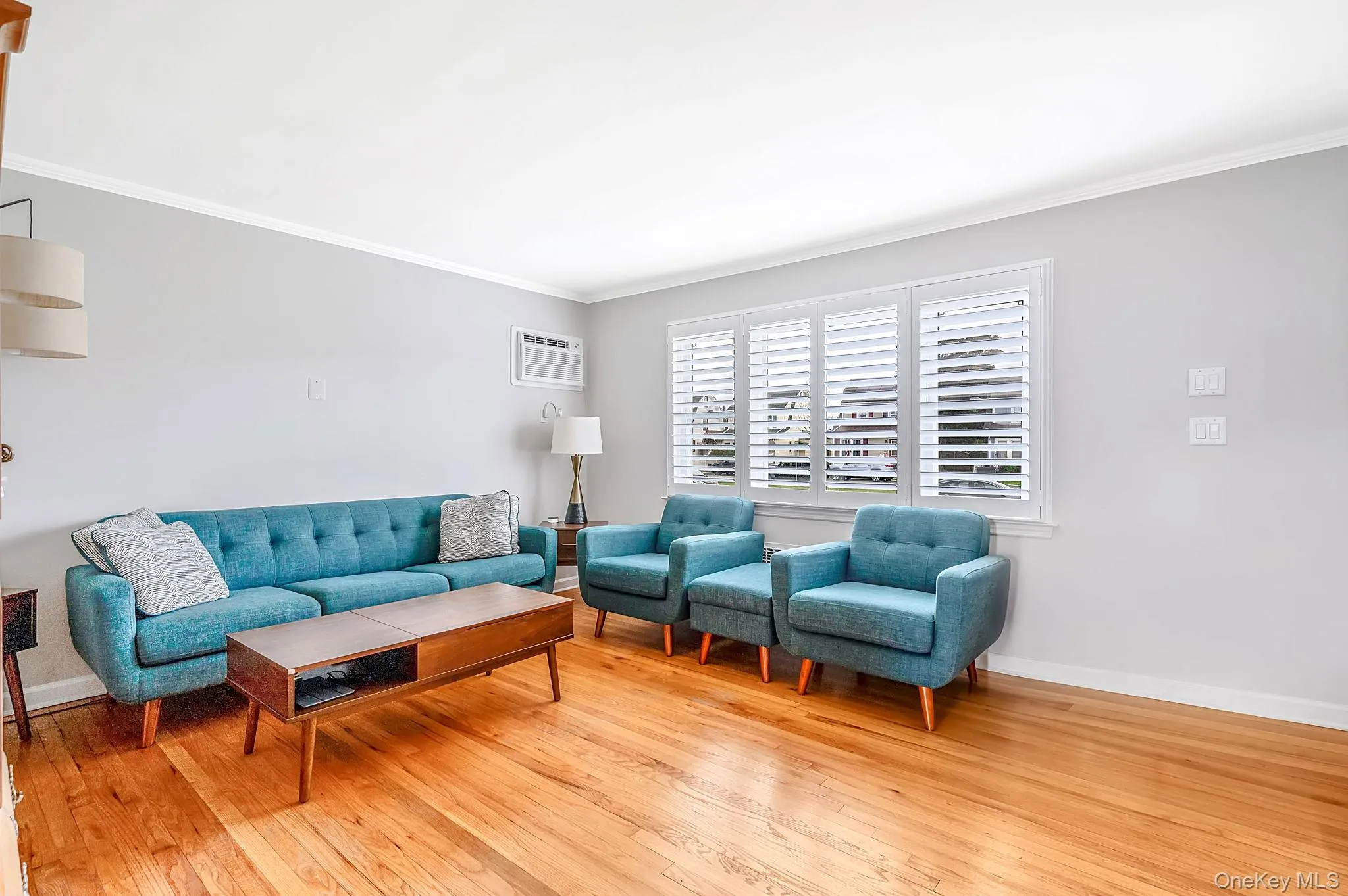 Living room with hardwood floors. Living room with hardwood floors.
