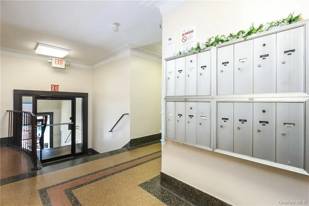 Once you enter the building, and around the bend from your apartment, you will see a spic and span lobby where your mailbox is located. Once you enter the building, and around the bend from your apartment, you will see a spic and span lobby where your mailbox is located.