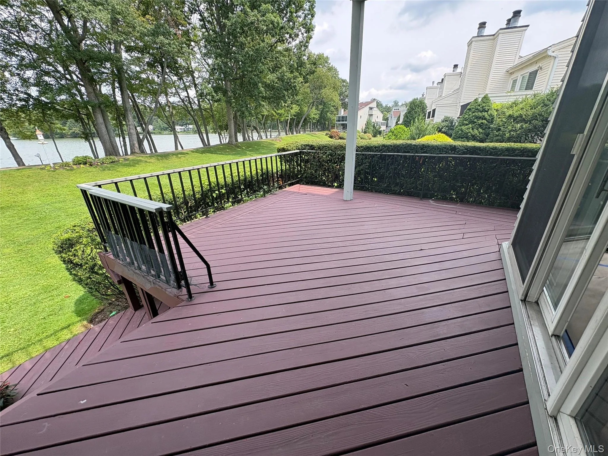 Private Deck overlooking lake Private Deck overlooking lake