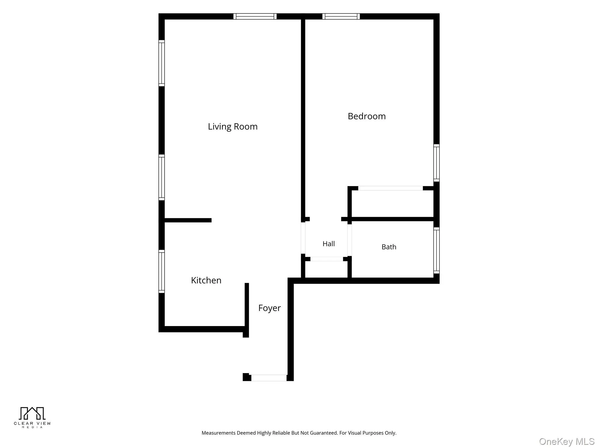 Detailed floor plan illustrating the layout of this 1-bedroom, 1-bathroom unit. Detailed floor plan illustrating the layout of this 1-bedroom, 1-bathroom unit.