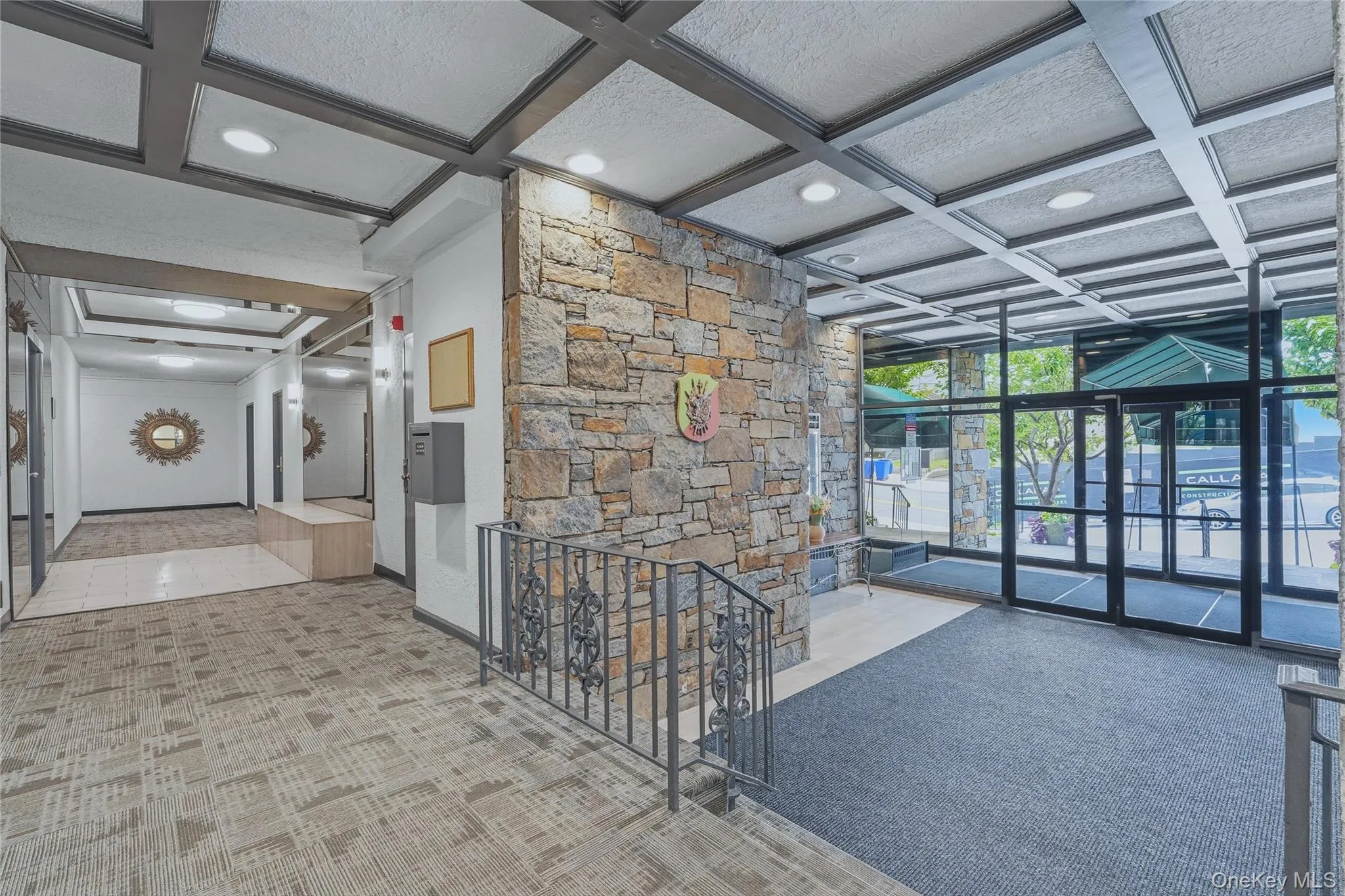 bright building entry lobby. bright building entry lobby.