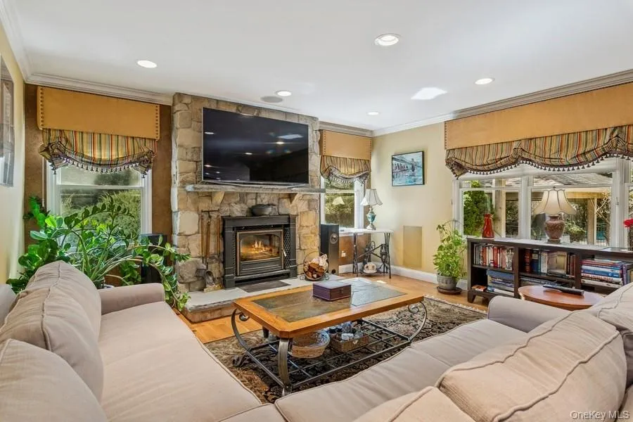 Cozy den with fireplace/woodstove Cozy den with fireplace/woodstove
