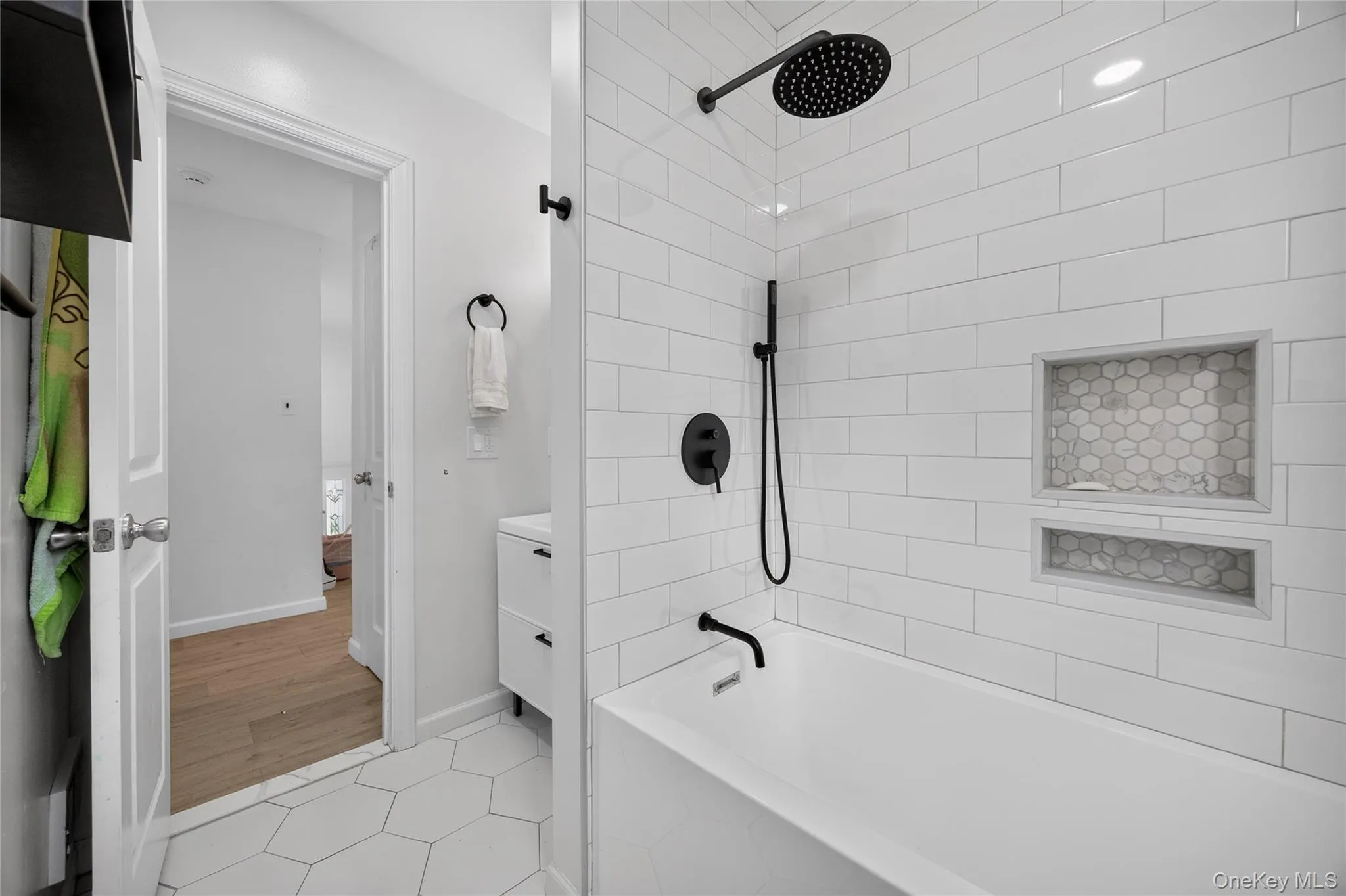 Updated hallway full bathroom Updated hallway full bathroom