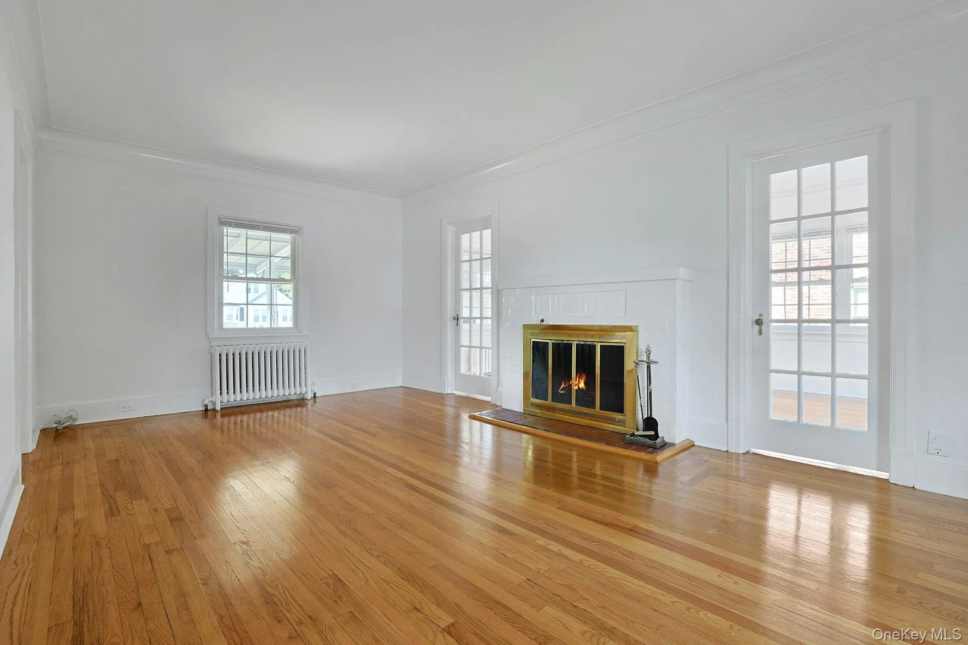 Living Room with wood burning fpl Living Room with wood burning fpl