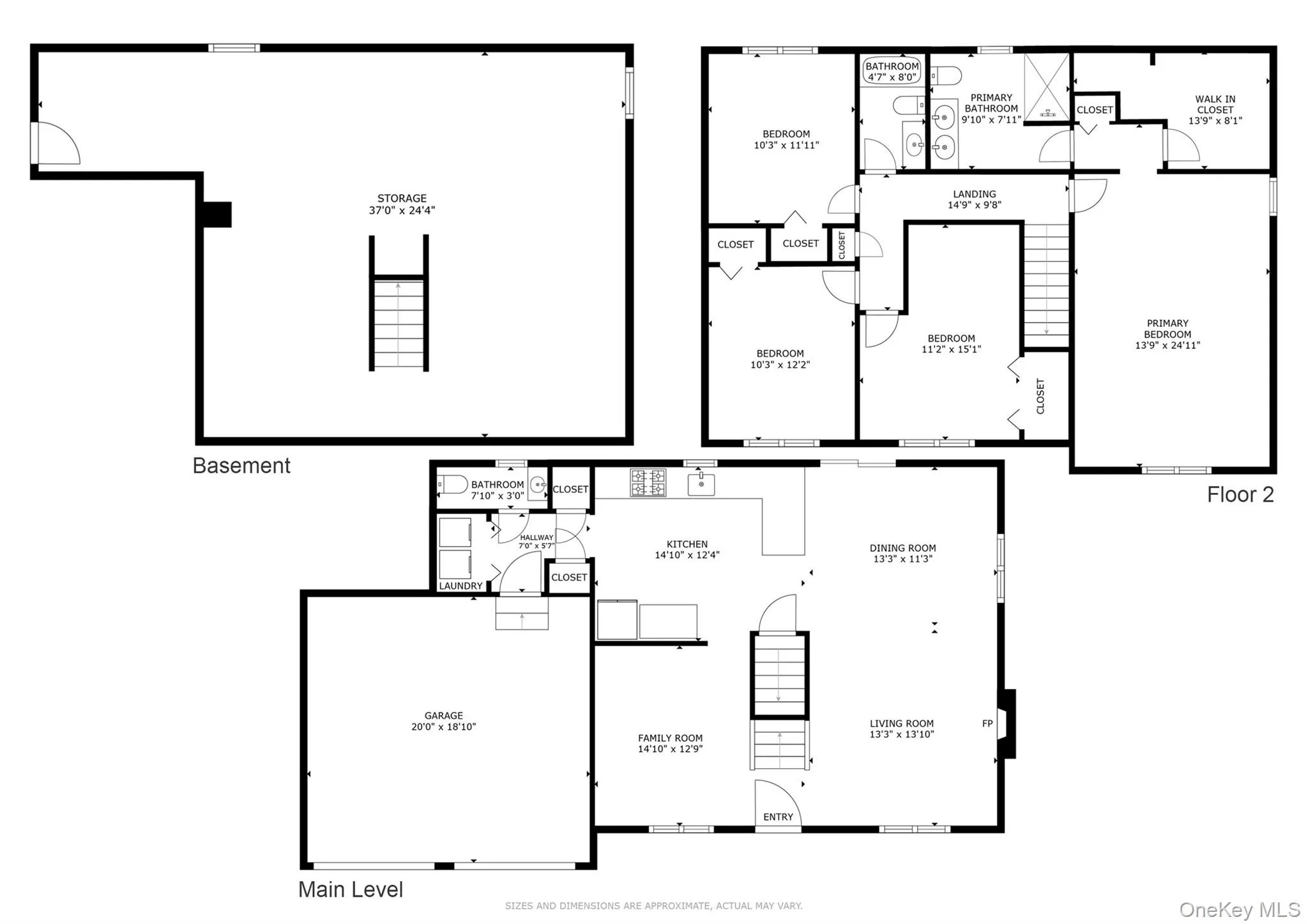 All floorplan levels on one print! All floorplan levels on one print!