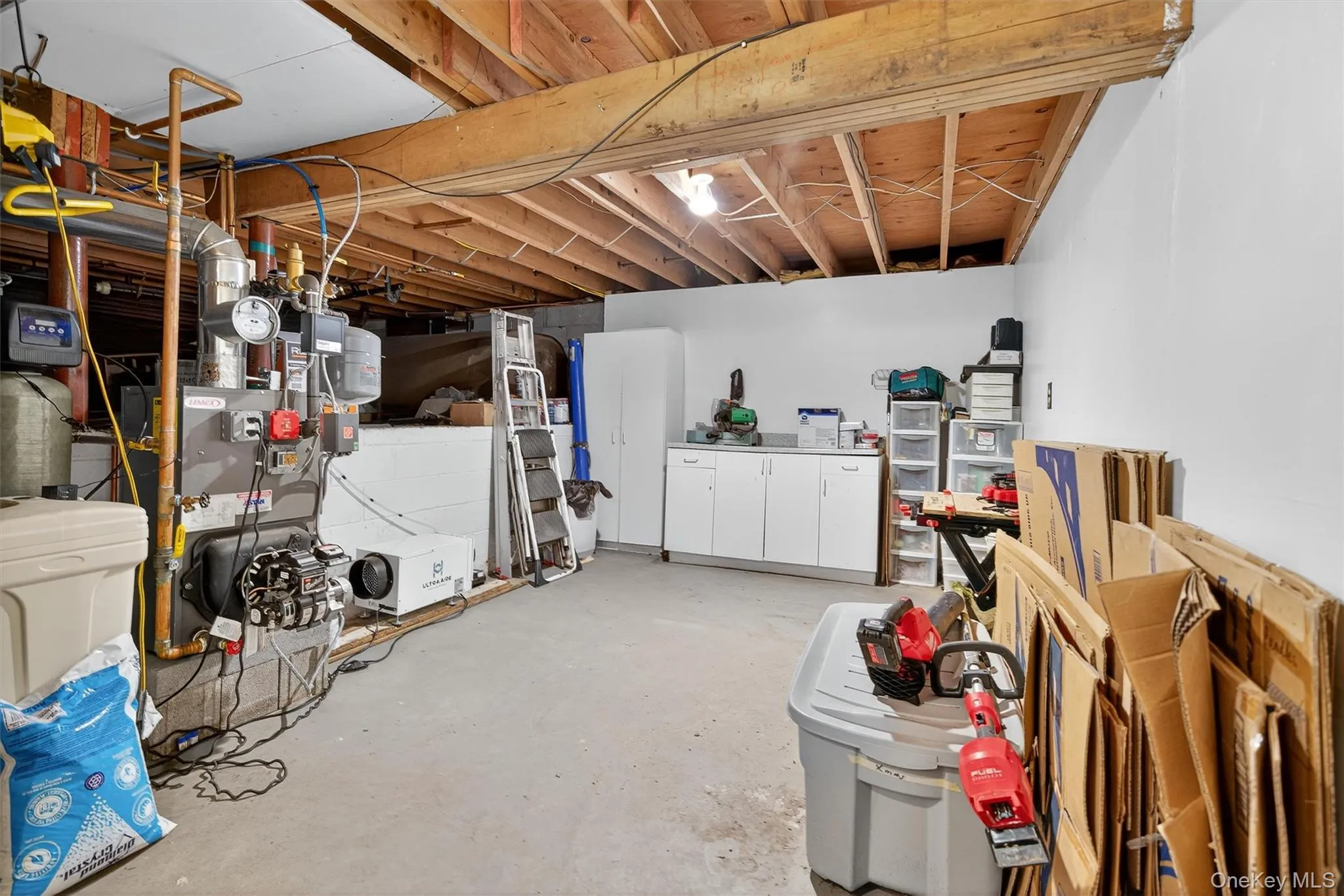 View of unfinished basement View of unfinished basement