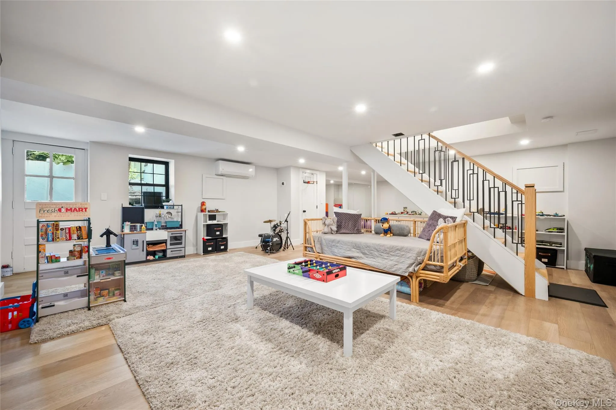 Lower level playroom with walkout to back yard Lower level playroom with walkout to back yard