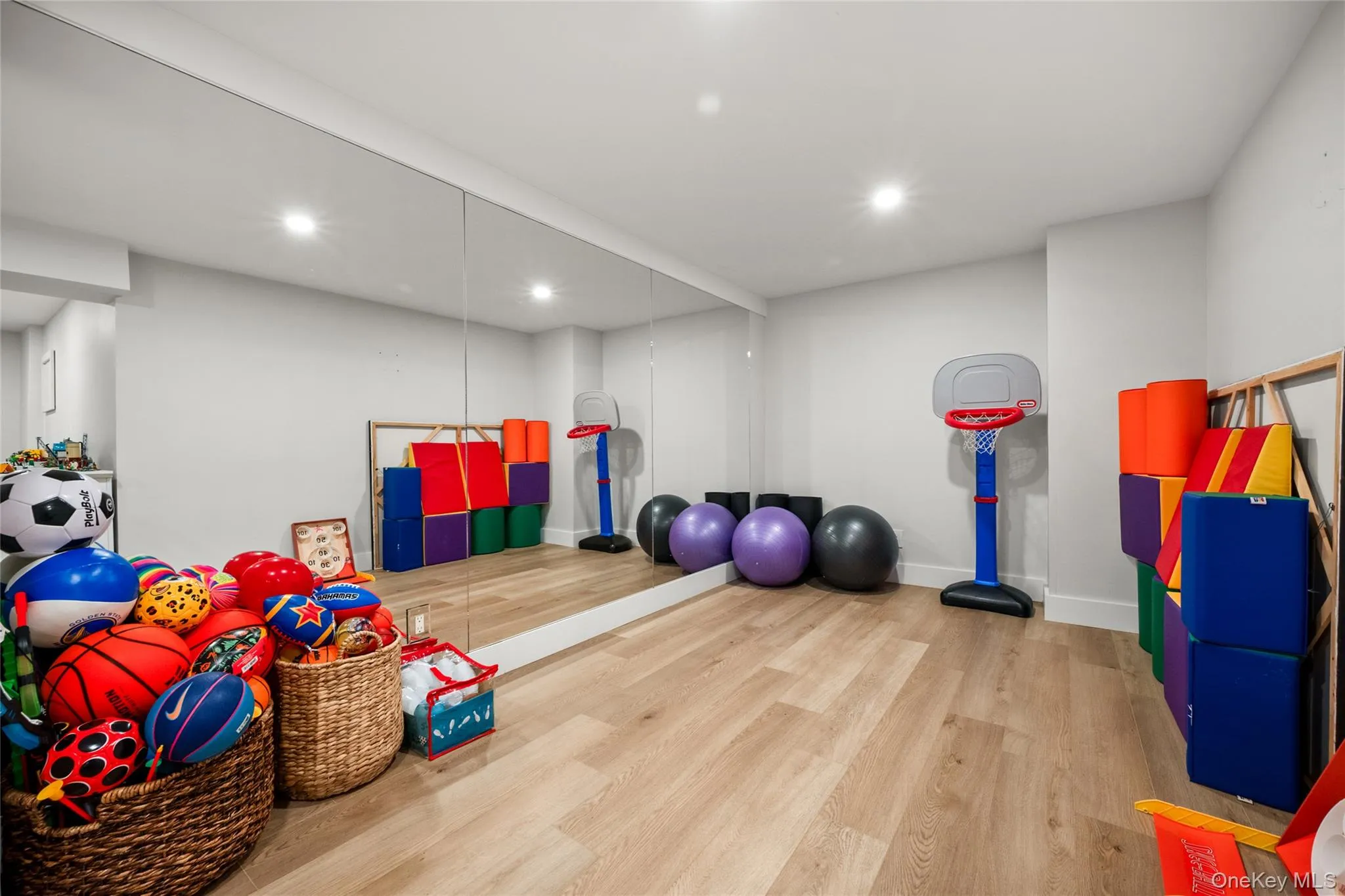 Lower level gym area Lower level gym area
