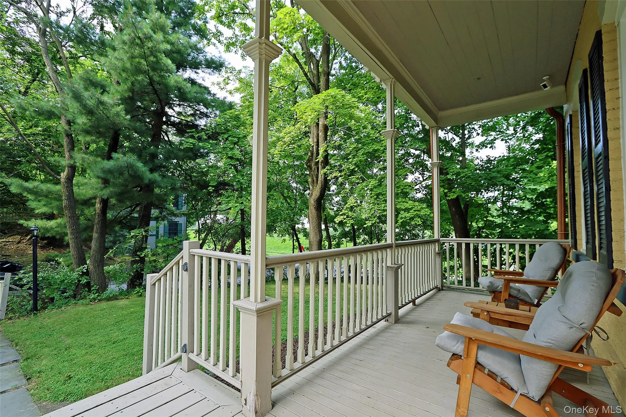 Front porch - view of front yard (on quiet side street) Front porch - view of front yard (on quiet side street)