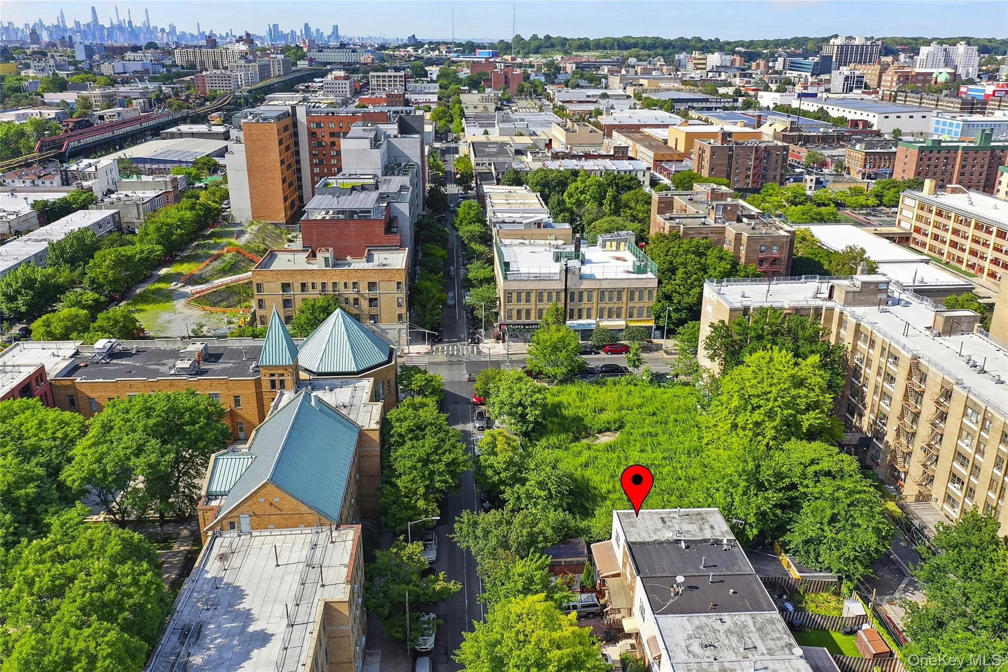 Urban landscape featuring a prominent cityscape in the distance, diverse architectural styles, and mature trees lining city streets Urban landscape featuring a prominent cityscape in the distance, diverse architectural styles, and mature trees lining city streets