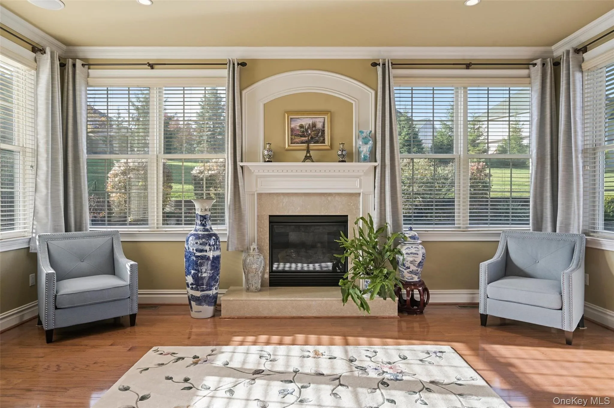 Gas Fireplace graces the living room Gas Fireplace graces the living room