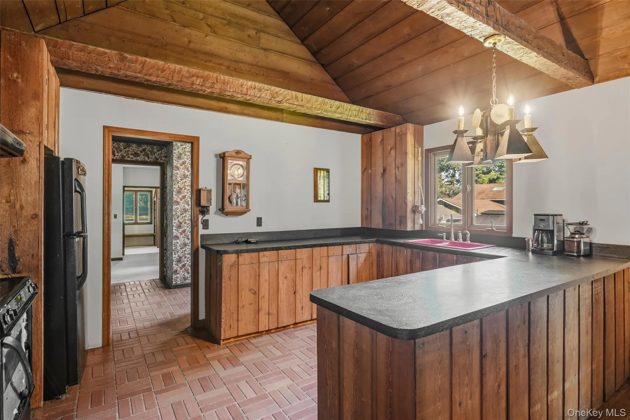 There is an abundance of counter space in the kitchen. There is an abundance of counter space in the kitchen.