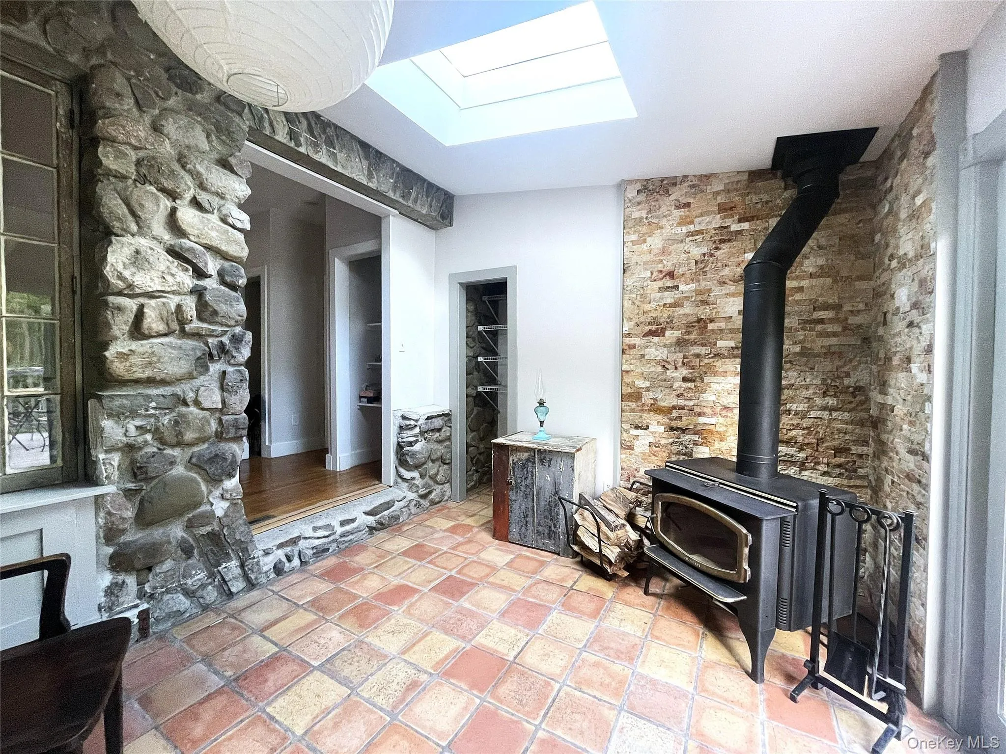 Sun room stays toasty warm with a wood burning stove Sun room stays toasty warm with a wood burning stove
