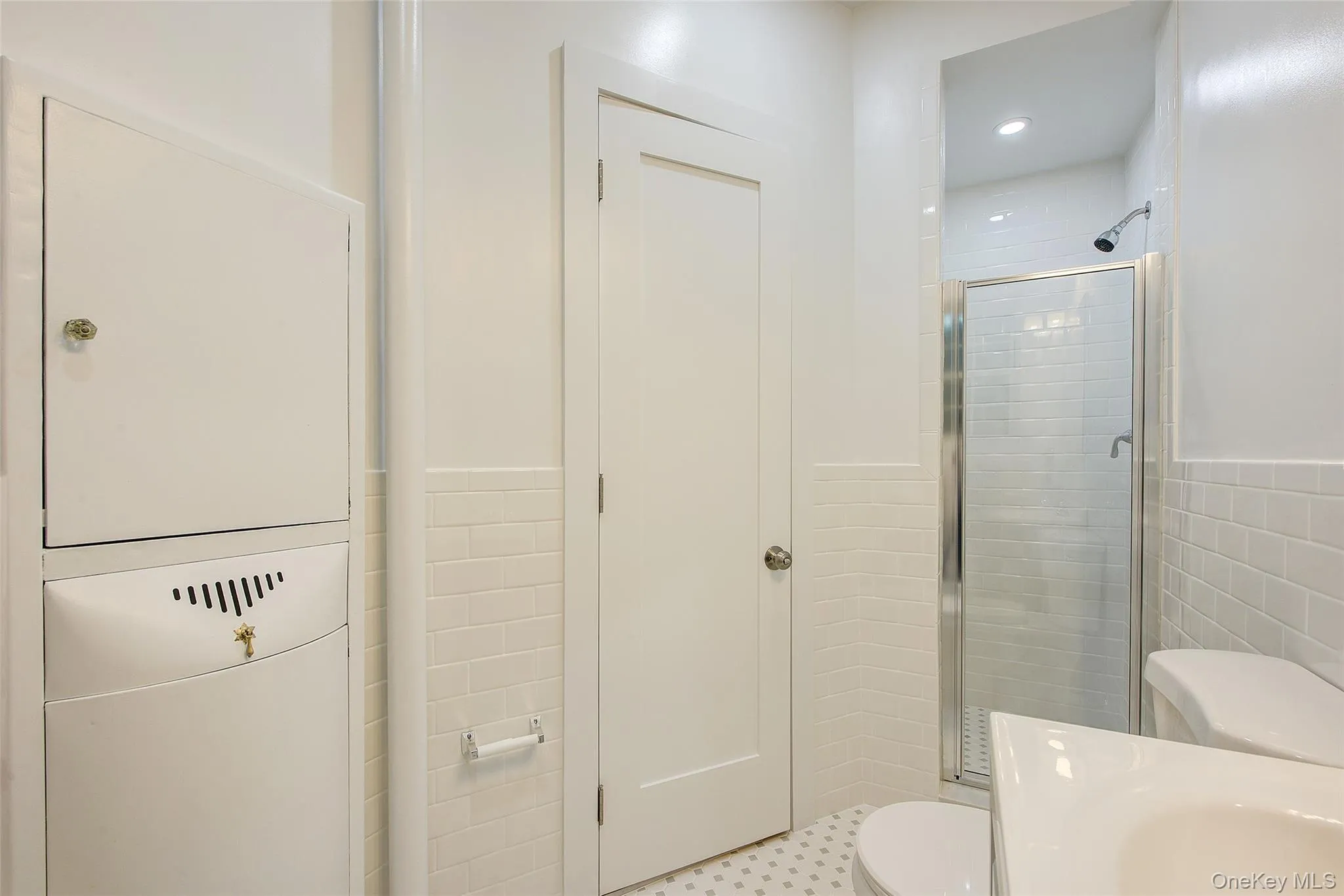 separate shower stall and built in pre war medicine cabinet and laundry hamper separate shower stall and built in pre war medicine cabinet and laundry hamper