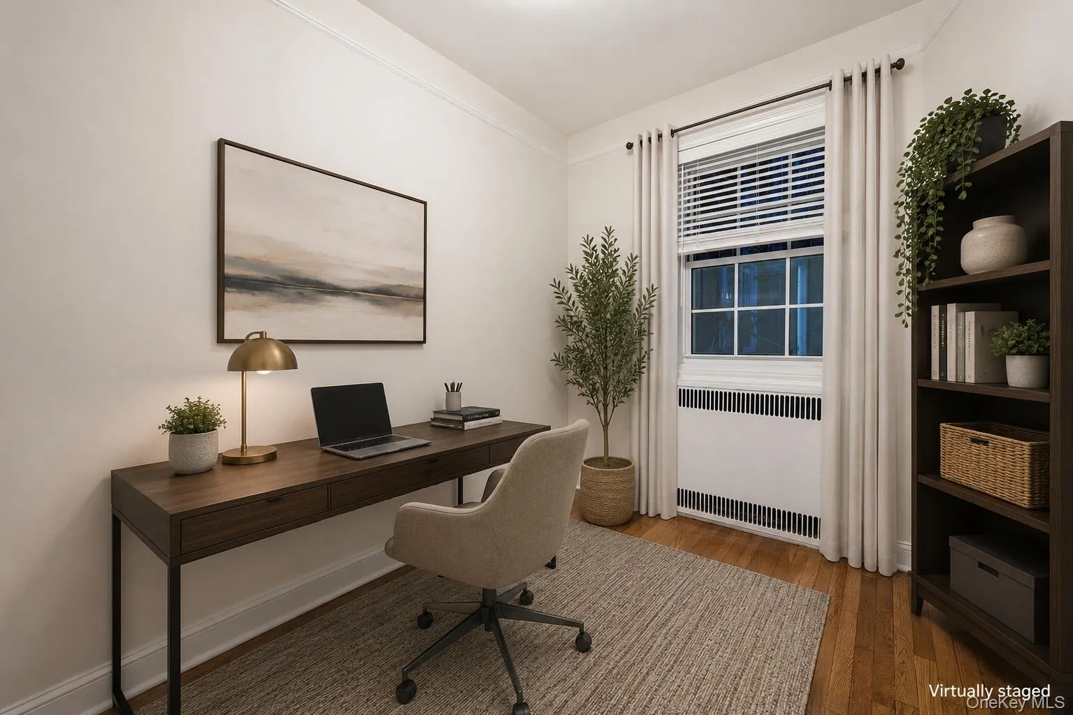 second bedroom virtually staged as a home office second bedroom virtually staged as a home office