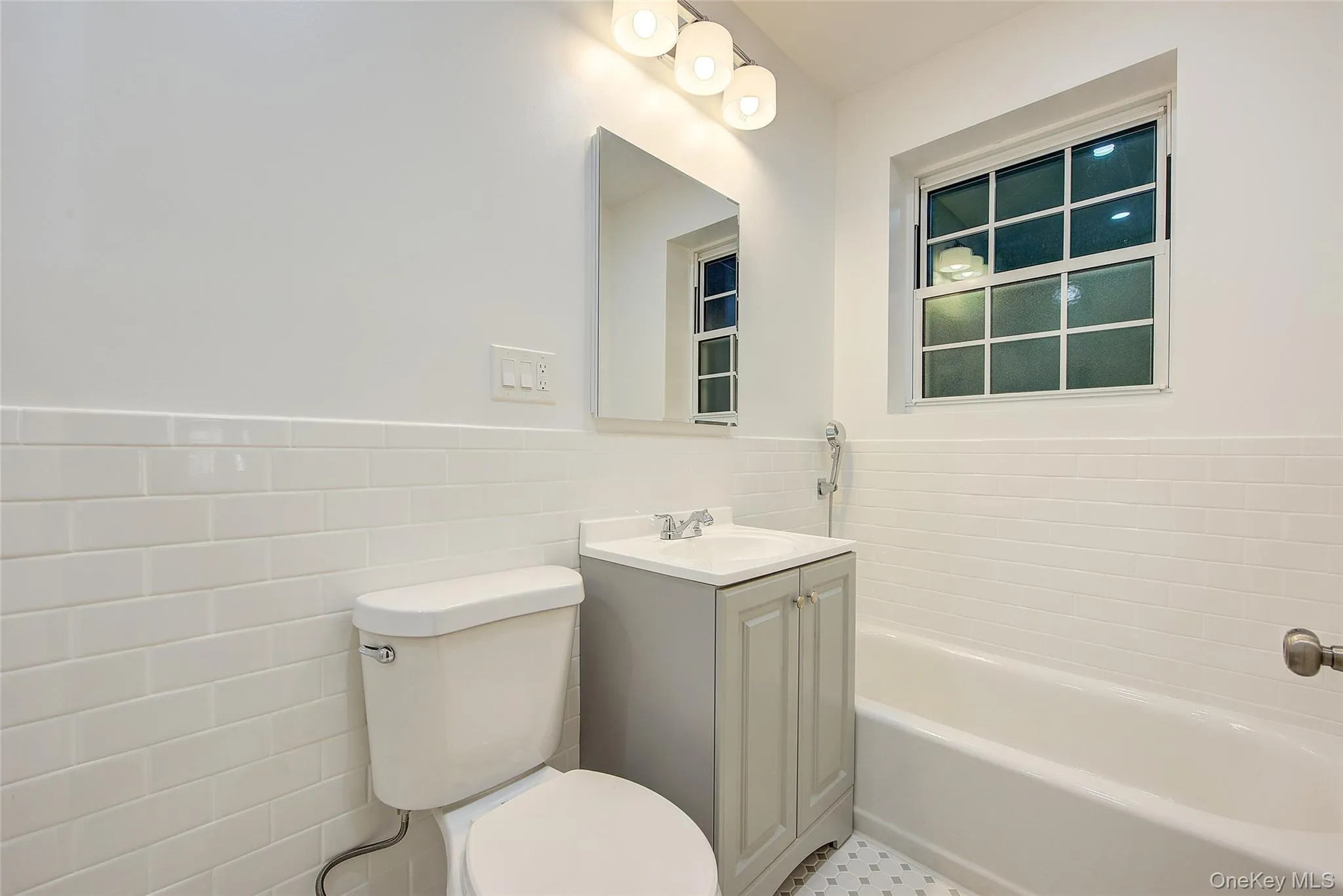 windowed with tub and separate shower stall windowed with tub and separate shower stall