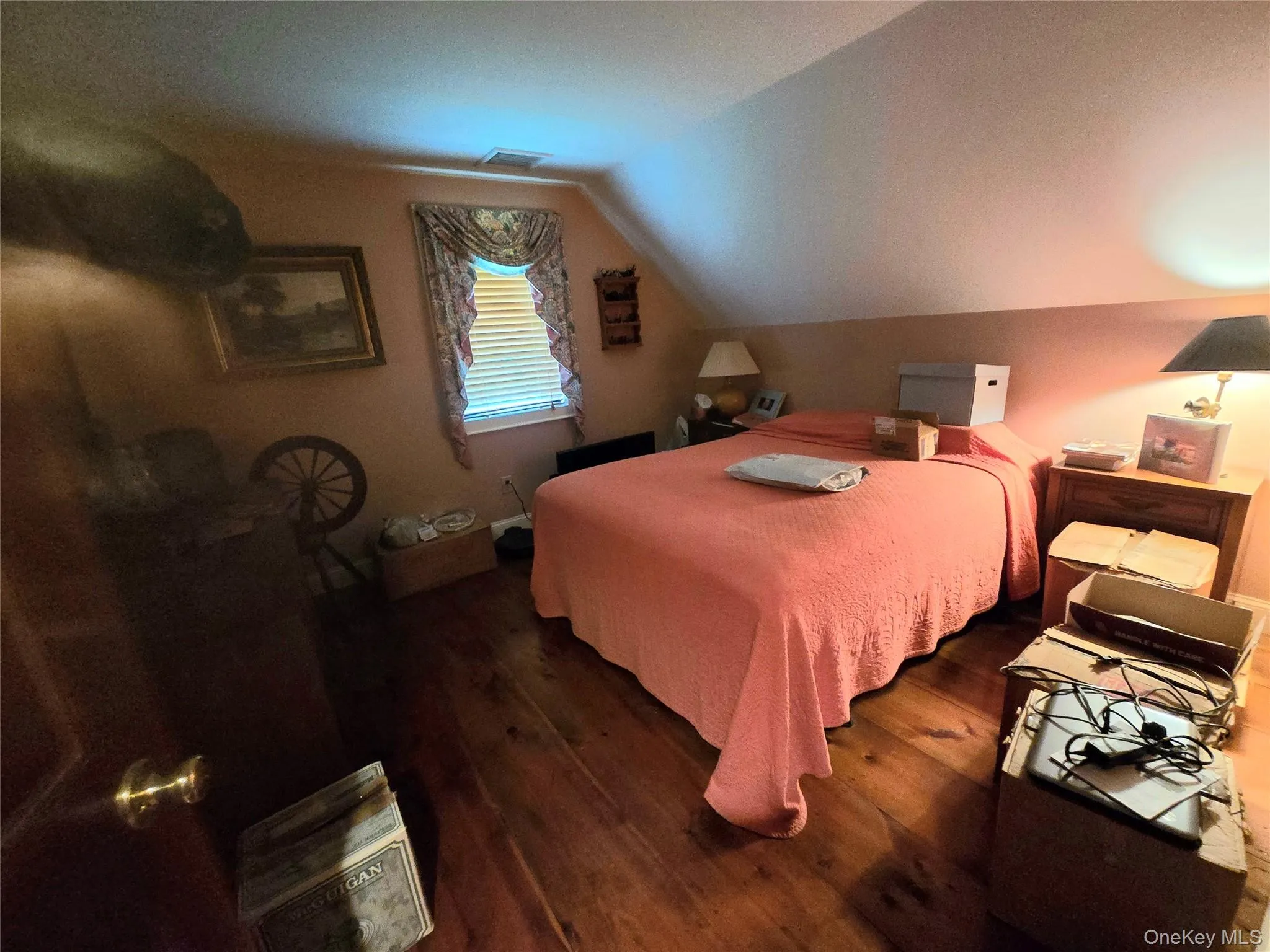 Hardwood flooring, painted walls, window with blinds, recessed lighting Hardwood flooring, painted walls, window with blinds, recessed lighting