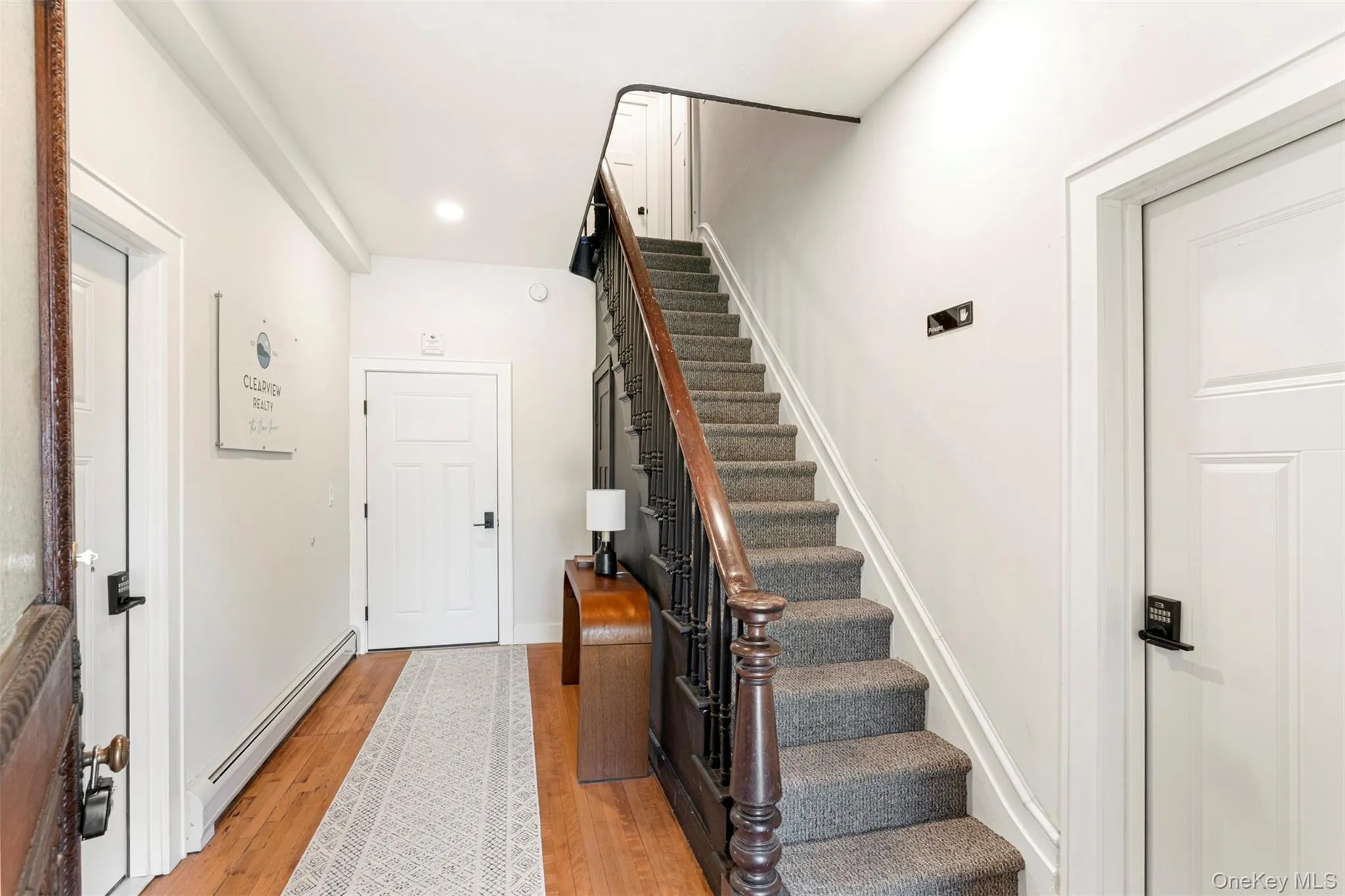 Stairs lead to unit on second floor Stairs lead to unit on second floor