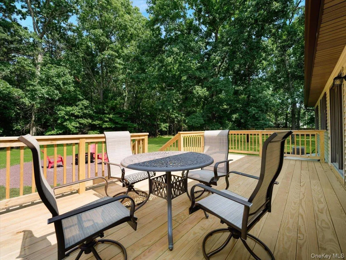 Large new deck enter from dining room Large new deck enter from dining room