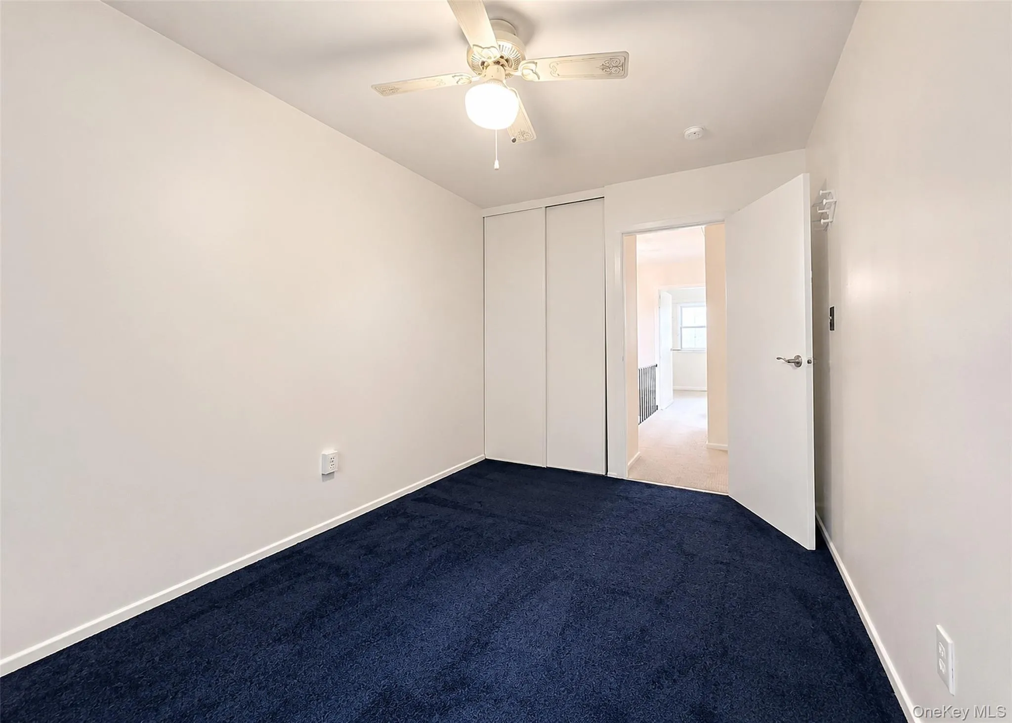 Wall To Wall Carpet, Double Closet, & Ceiling Fan. Wall To Wall Carpet, Double Closet, & Ceiling Fan.