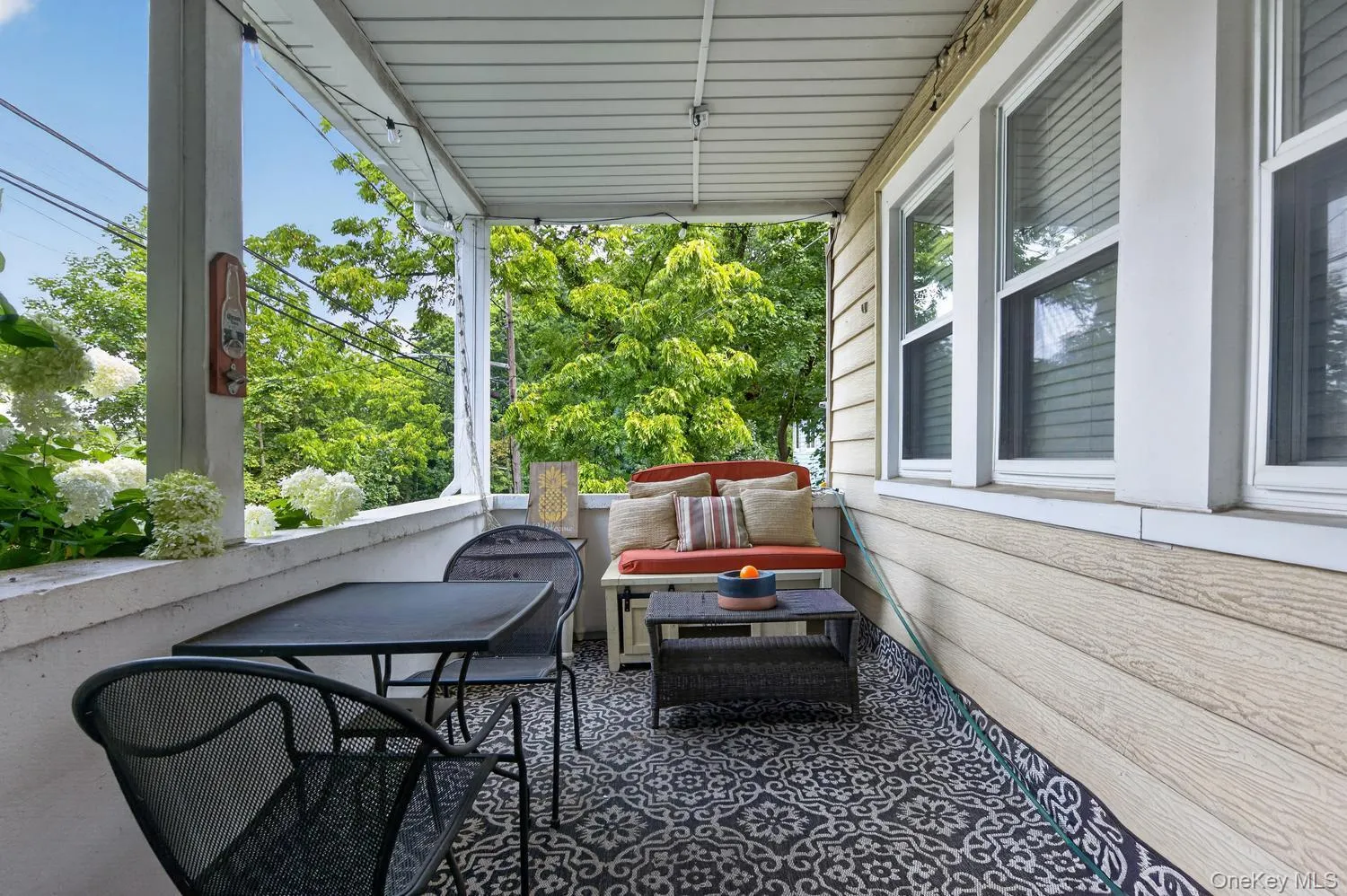 Private covered porch Private covered porch
