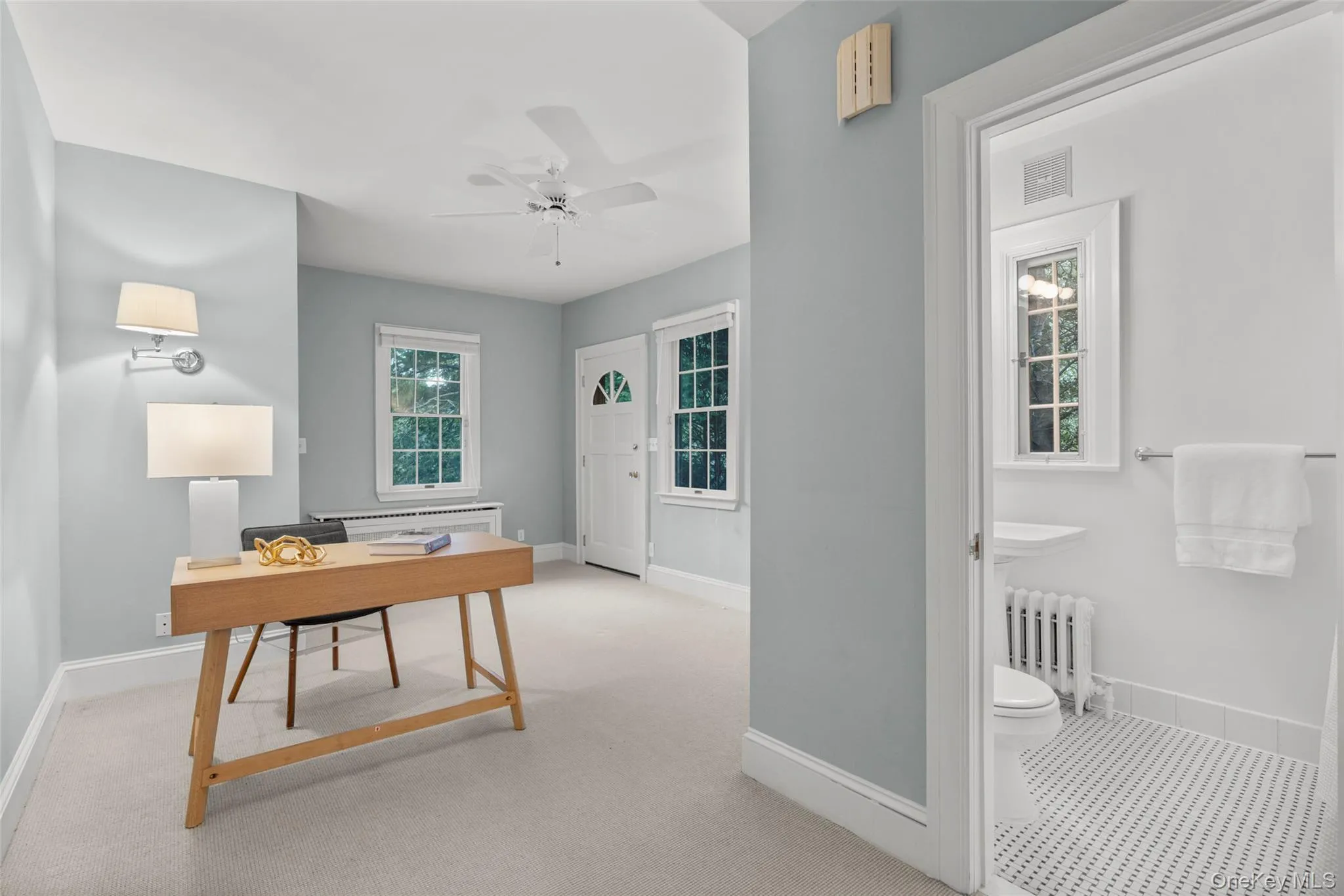 Bedroom currently being used as an offer with private entrance and full bathroom Bedroom currently being used as an offer with private entrance and full bathroom