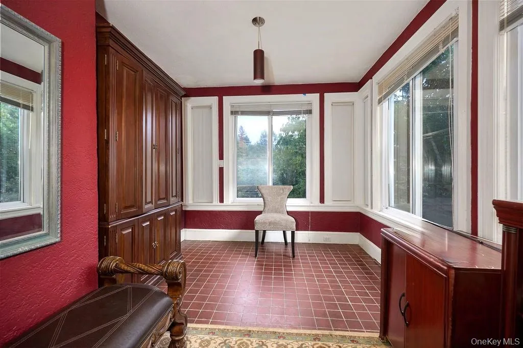 Sunroom converted on a closet space. Sunroom converted on a closet space.